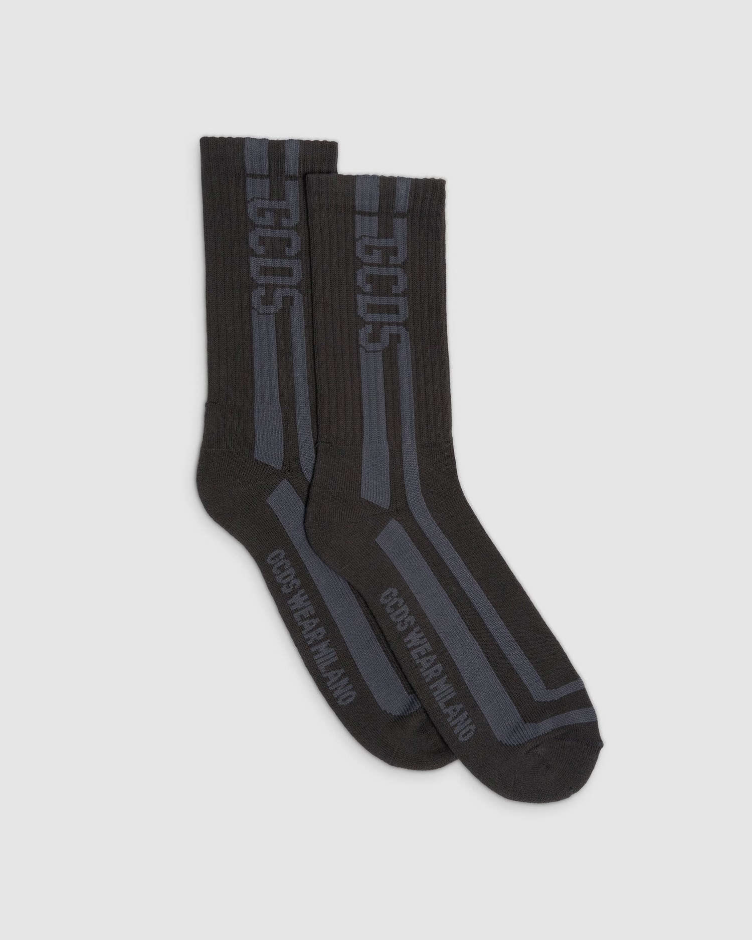 Chaussettes GCDS Overdyed Roundy Socks Femme Noir | 743152-GFU