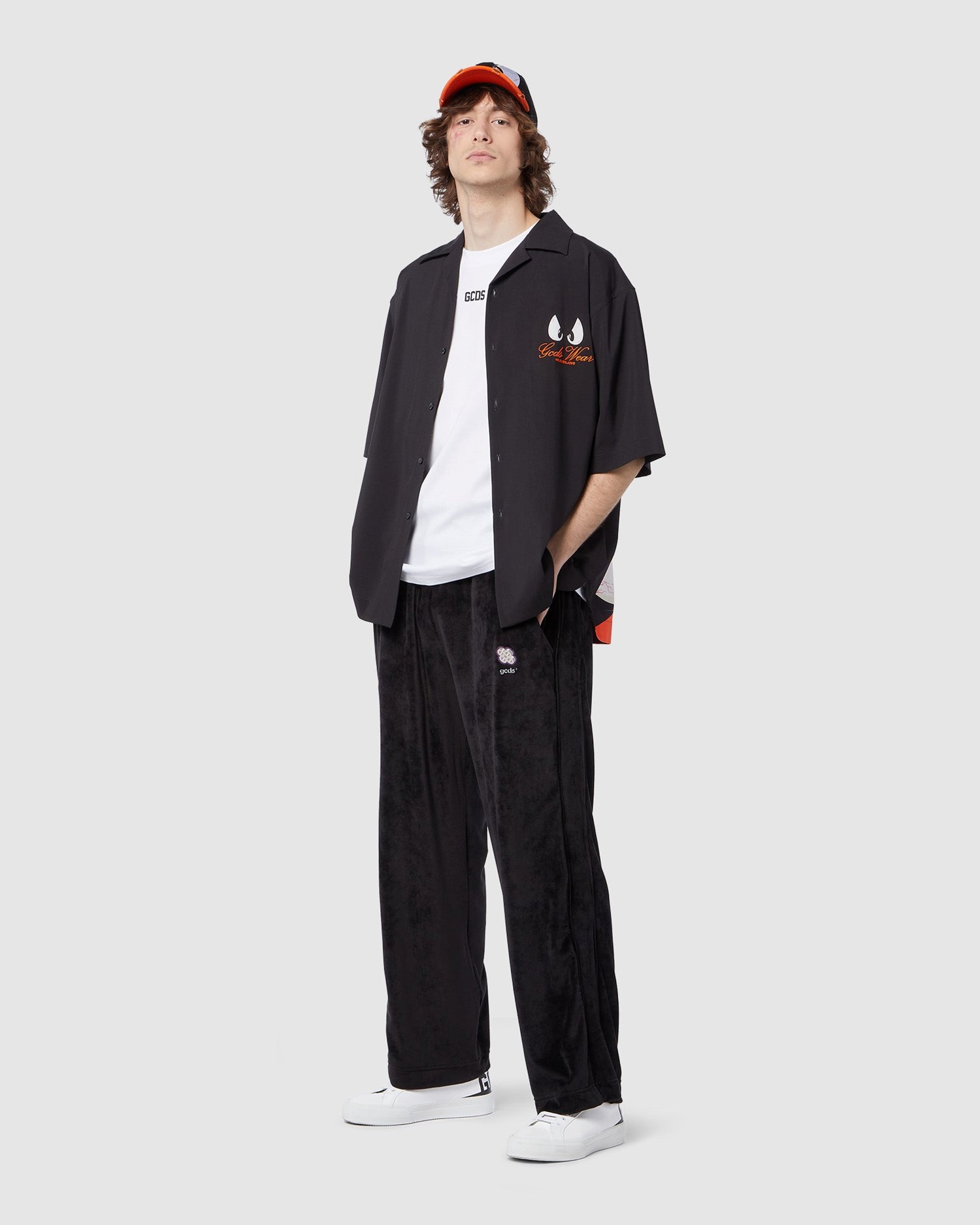Chemises GCDS Daffy Duck Bowling Shirt Homme Noir | 190675-VLT