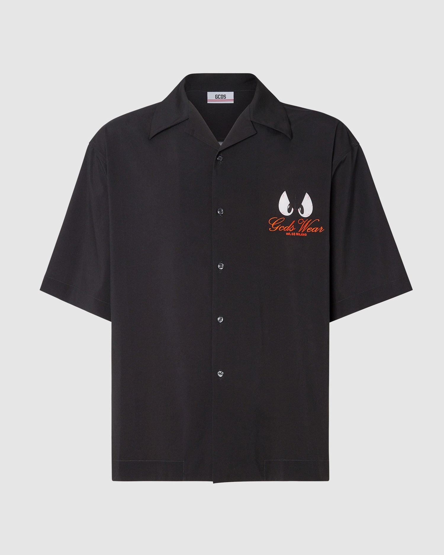 Chemises GCDS Daffy Duck Bowling Shirt Homme Noir | 190675-VLT