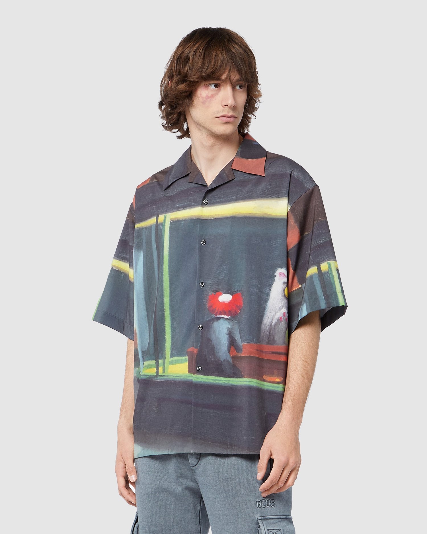 Chemises GCDS Nightmares Printed Bowling Shirt Homme Multicolore | 751304-WEY