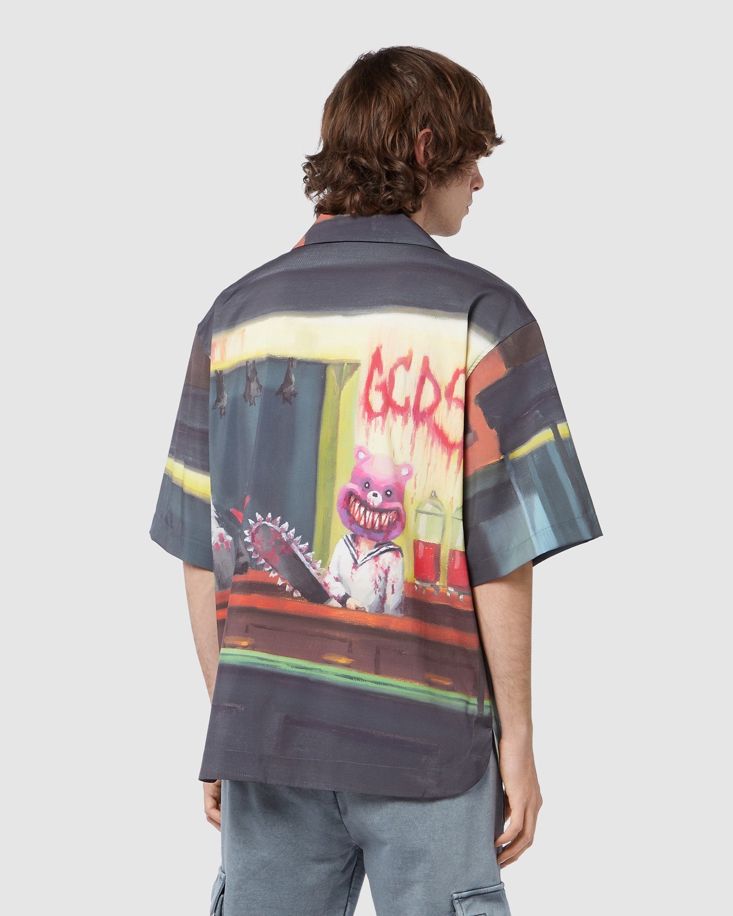 Chemises GCDS Nightmares Printed Bowling Shirt Homme Multicolore | 751304-WEY