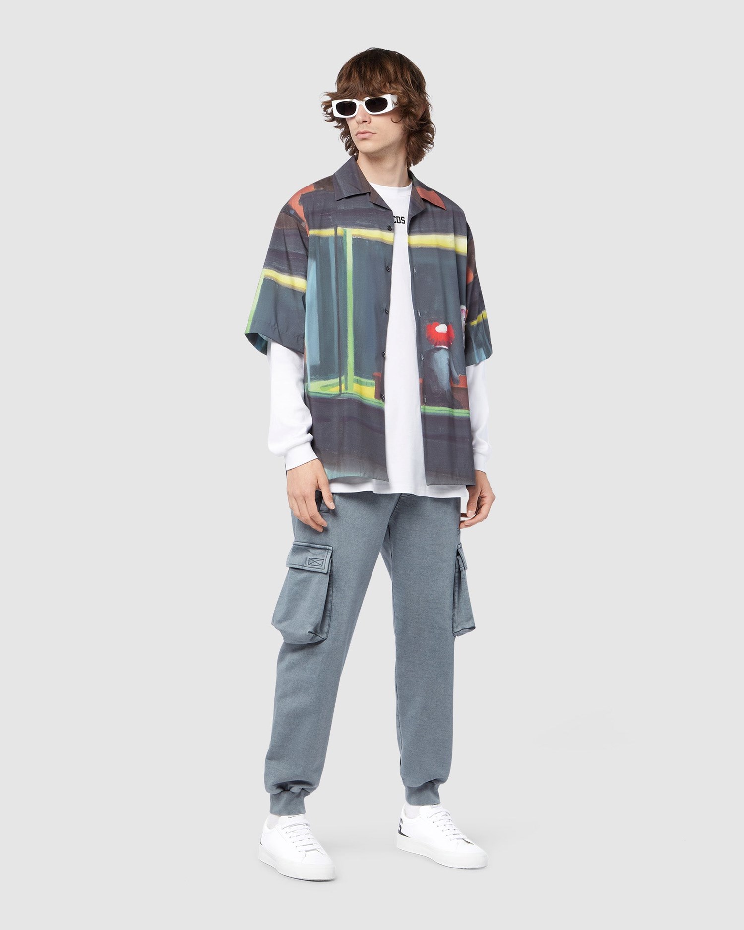 Chemises GCDS Nightmares Printed Bowling Shirt Homme Multicolore | 751304-WEY