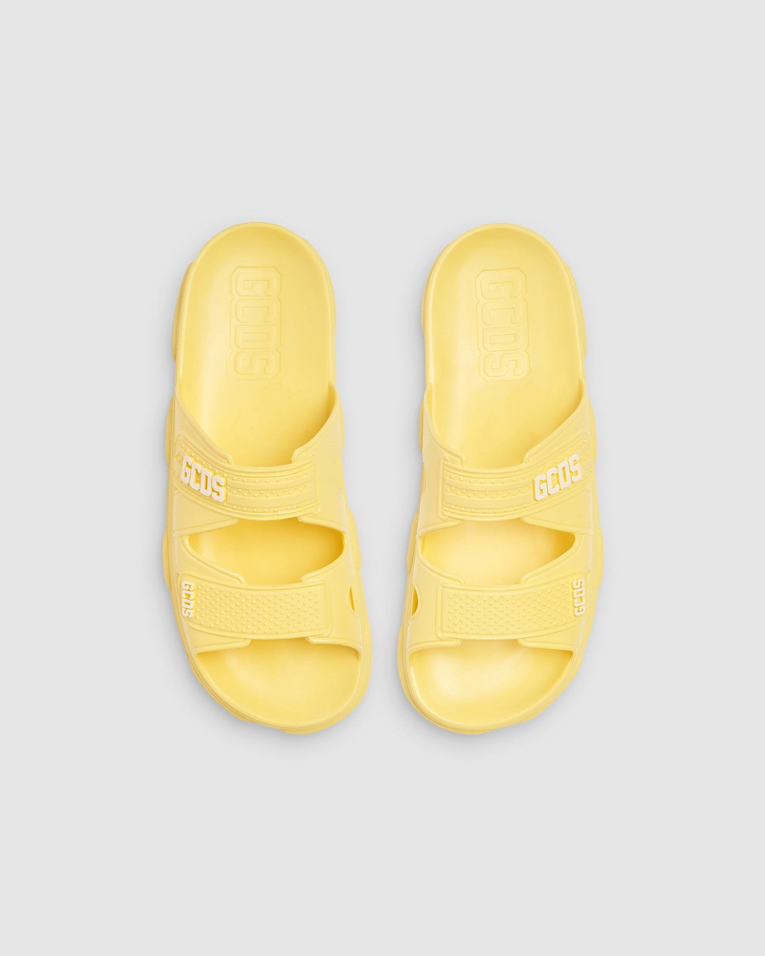 Claquette GCDS Rubber Gcds Slides Femme Jaune | 692510-VUH