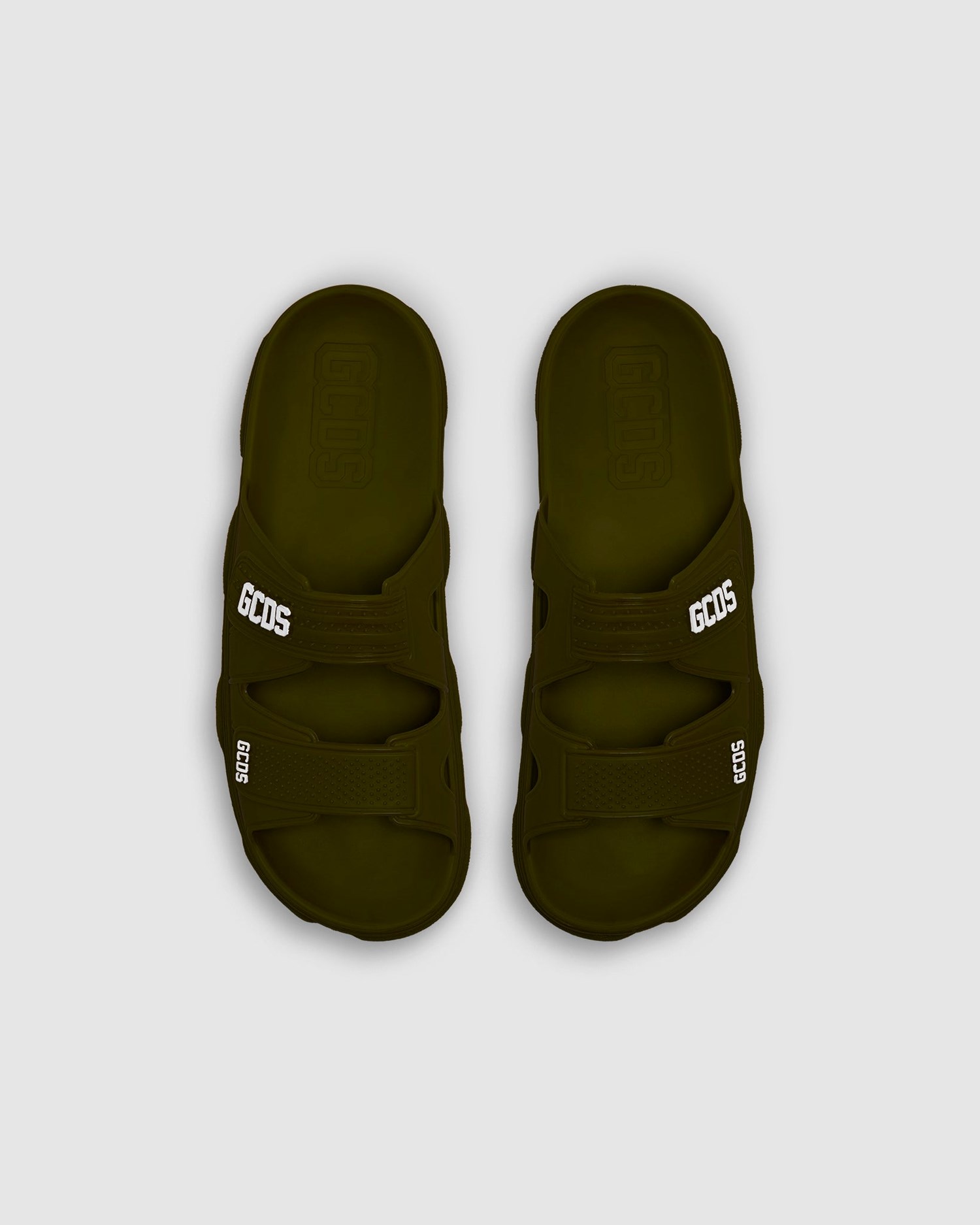 Claquette GCDS Rubber Gcds Slides Homme Vert | 102357-YOZ