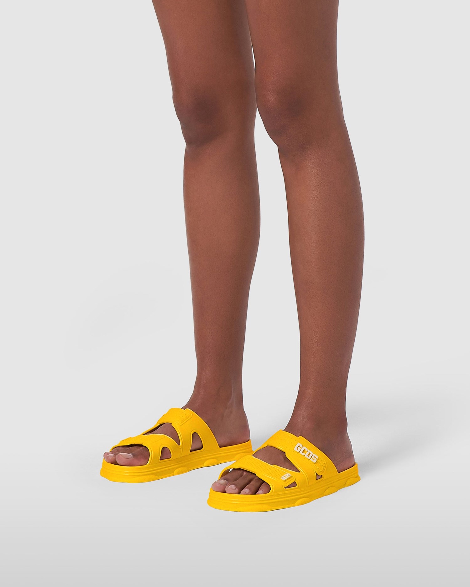 Claquette GCDS Rubber Gcds Slides Homme Jaune | 256407-PFN