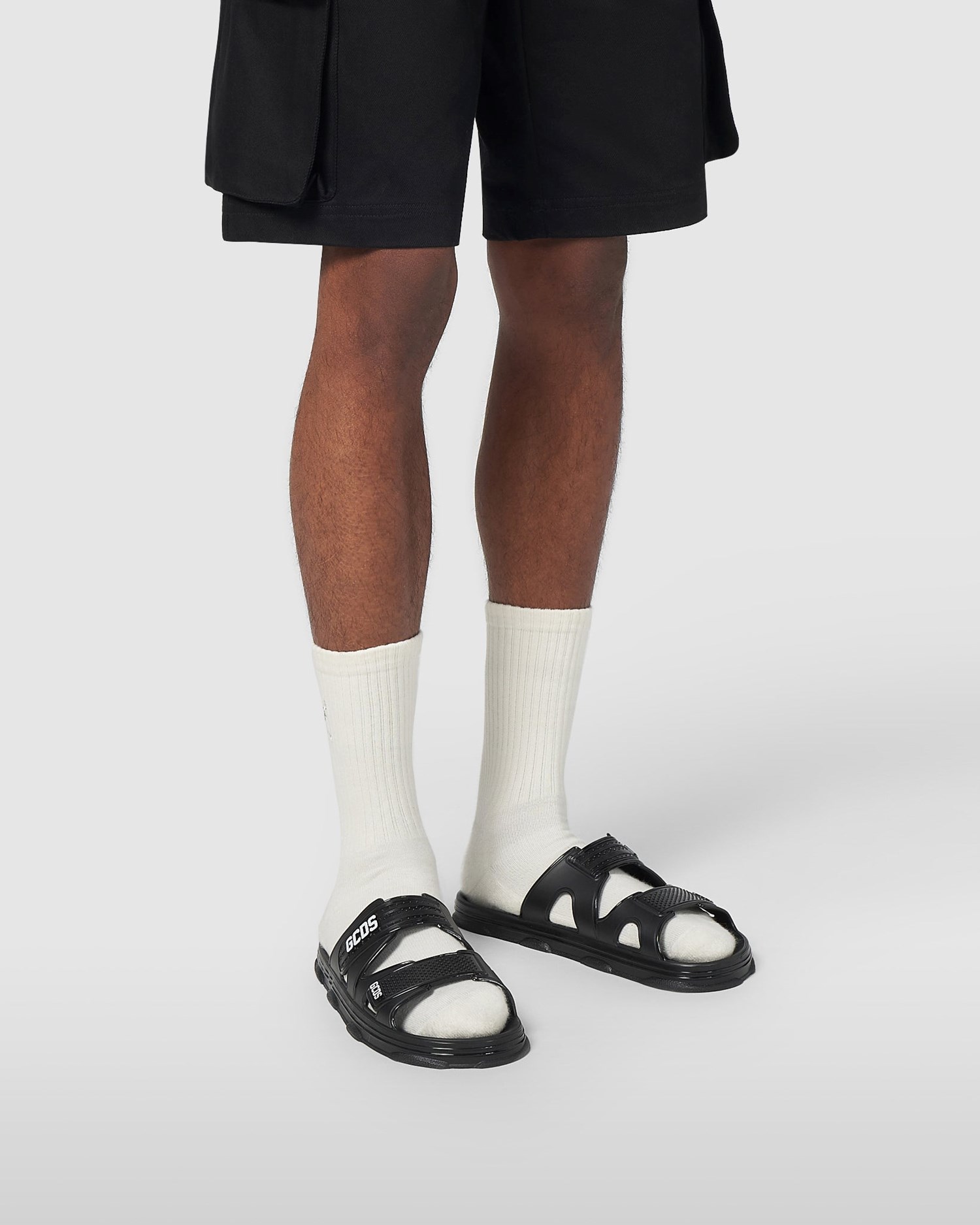 Claquette GCDS Rubber Gcds Slides Homme Noir | 683254-DGK