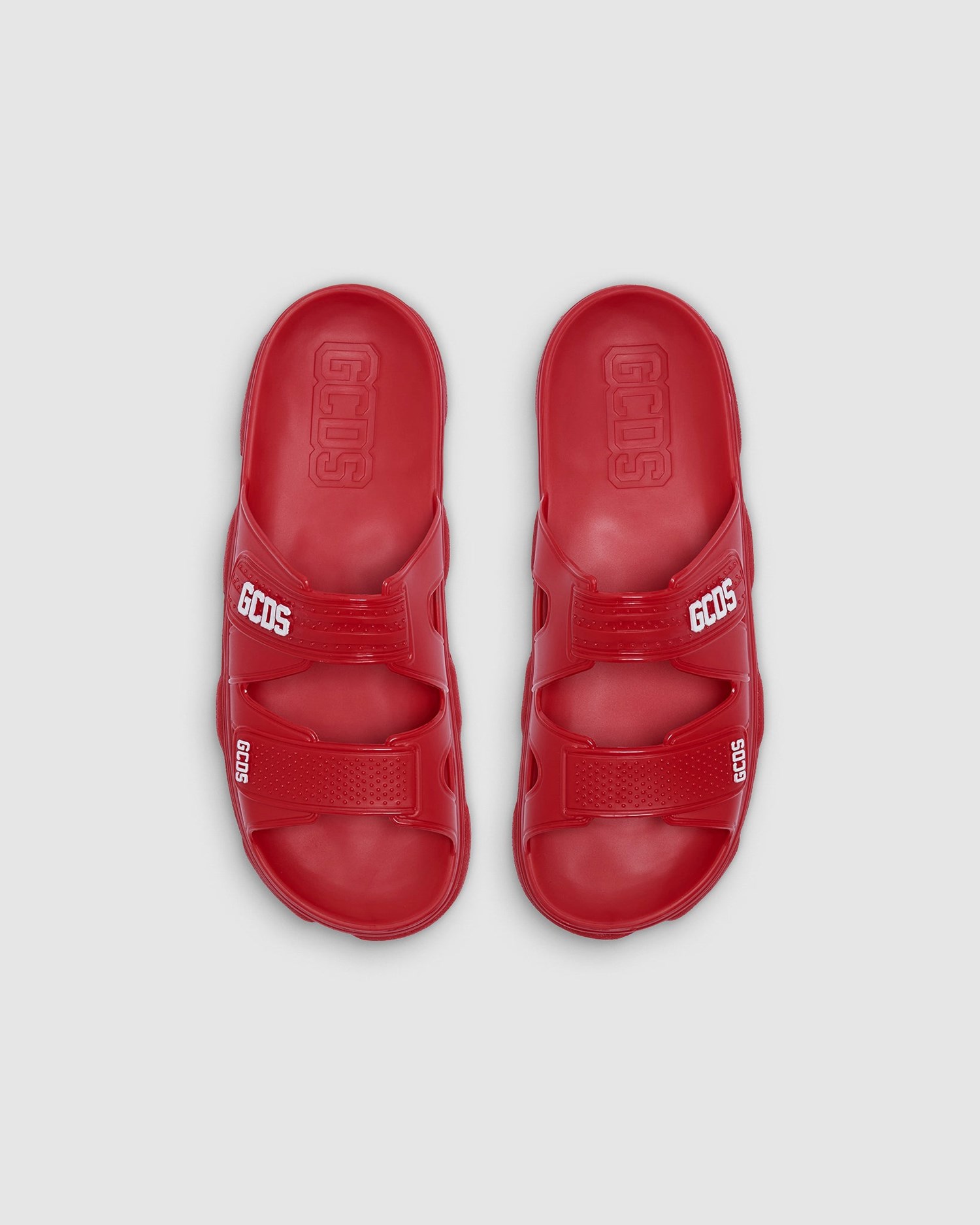 Claquette GCDS Rubber Gcds Slides Homme Rouge | 873159-HQC