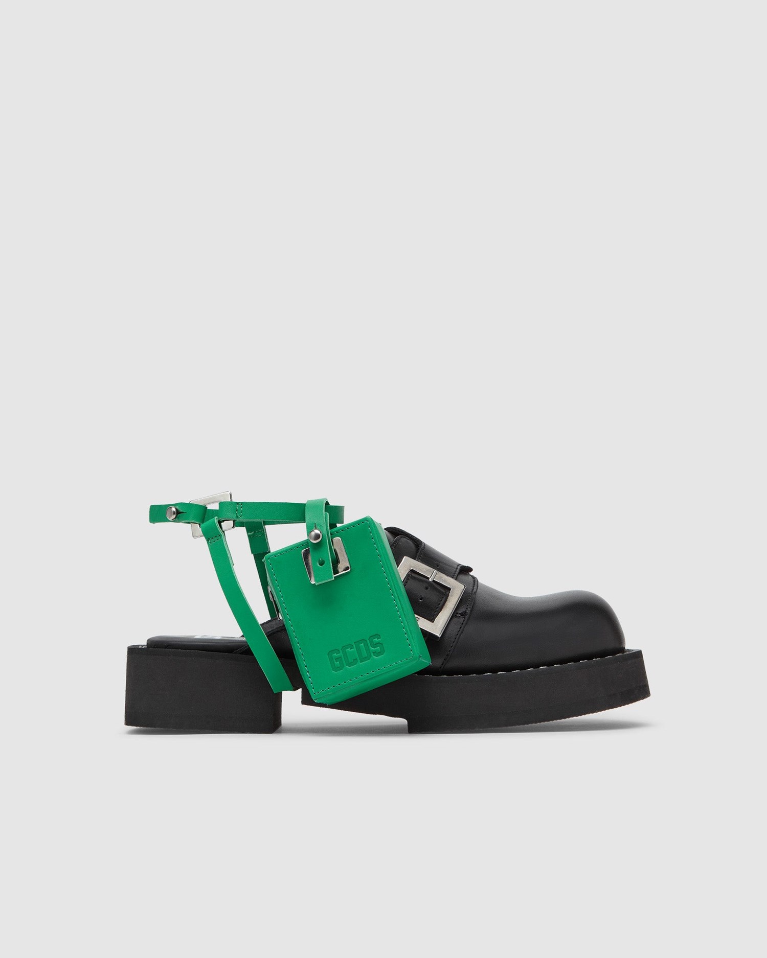 Gadgets GCDS X Clarks Cuir Pocket Gaiter Femme Vert | 089376-LDQ