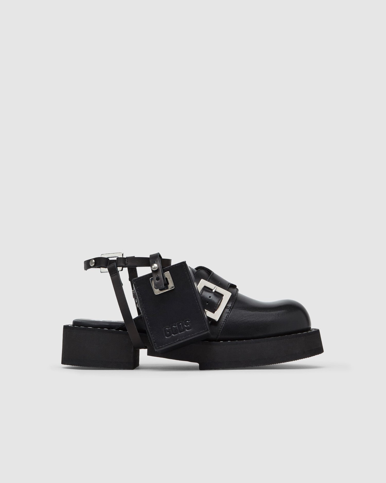 Gadgets GCDS X Clarks Cuir Pocket Gaiter Femme Noir | 096312-DXA