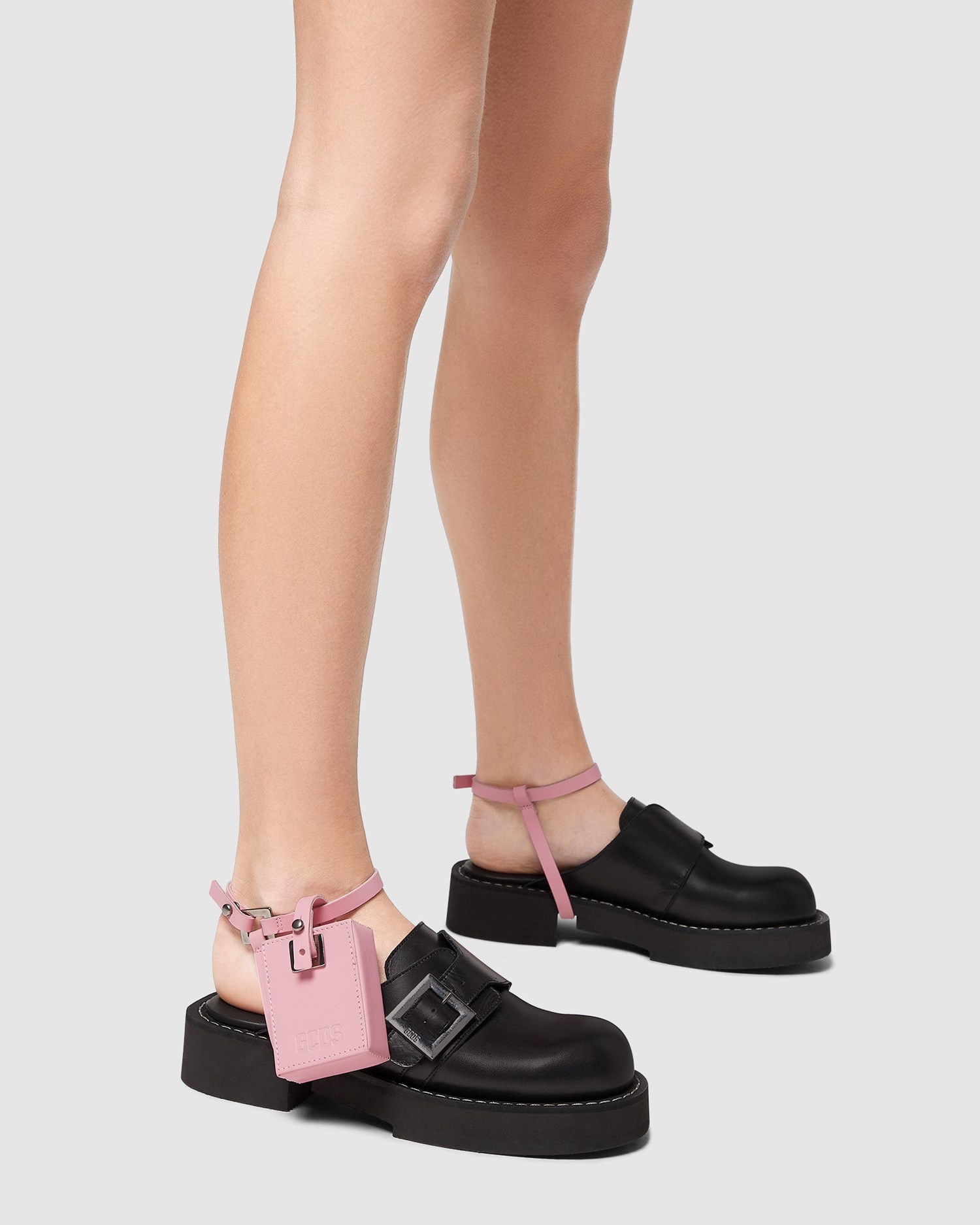 Gadgets GCDS X Clarks Cuir Pocket Gaiter Homme Rose | 208739-FKV