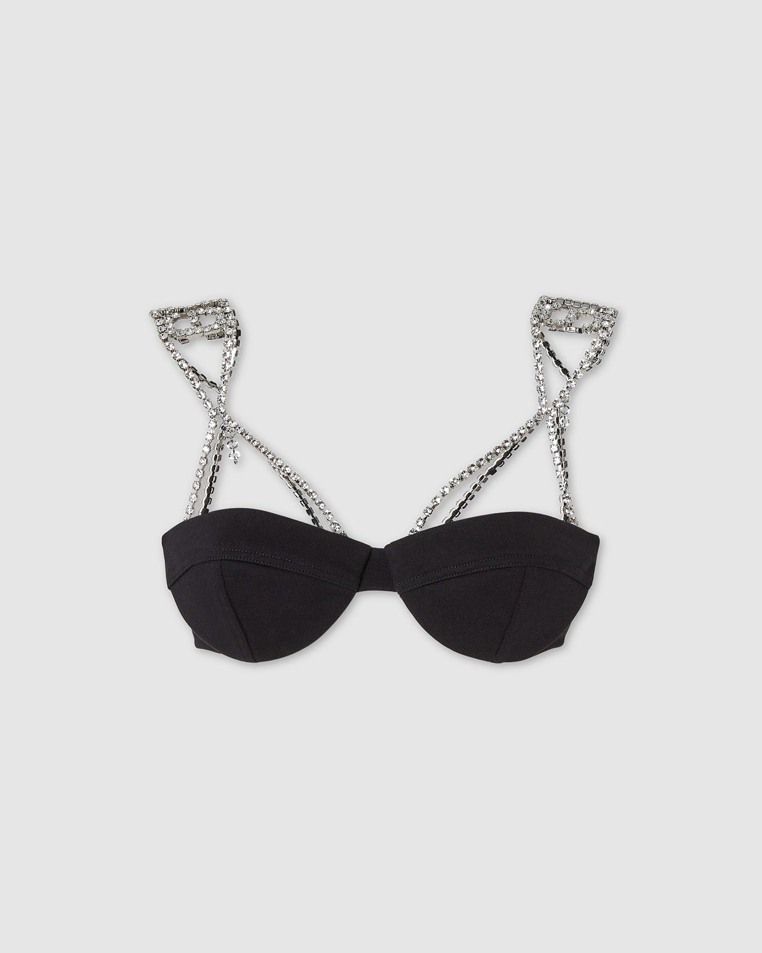 Hauts GCDS Bling Jersey Bra Femme Noir | 471903-PKL