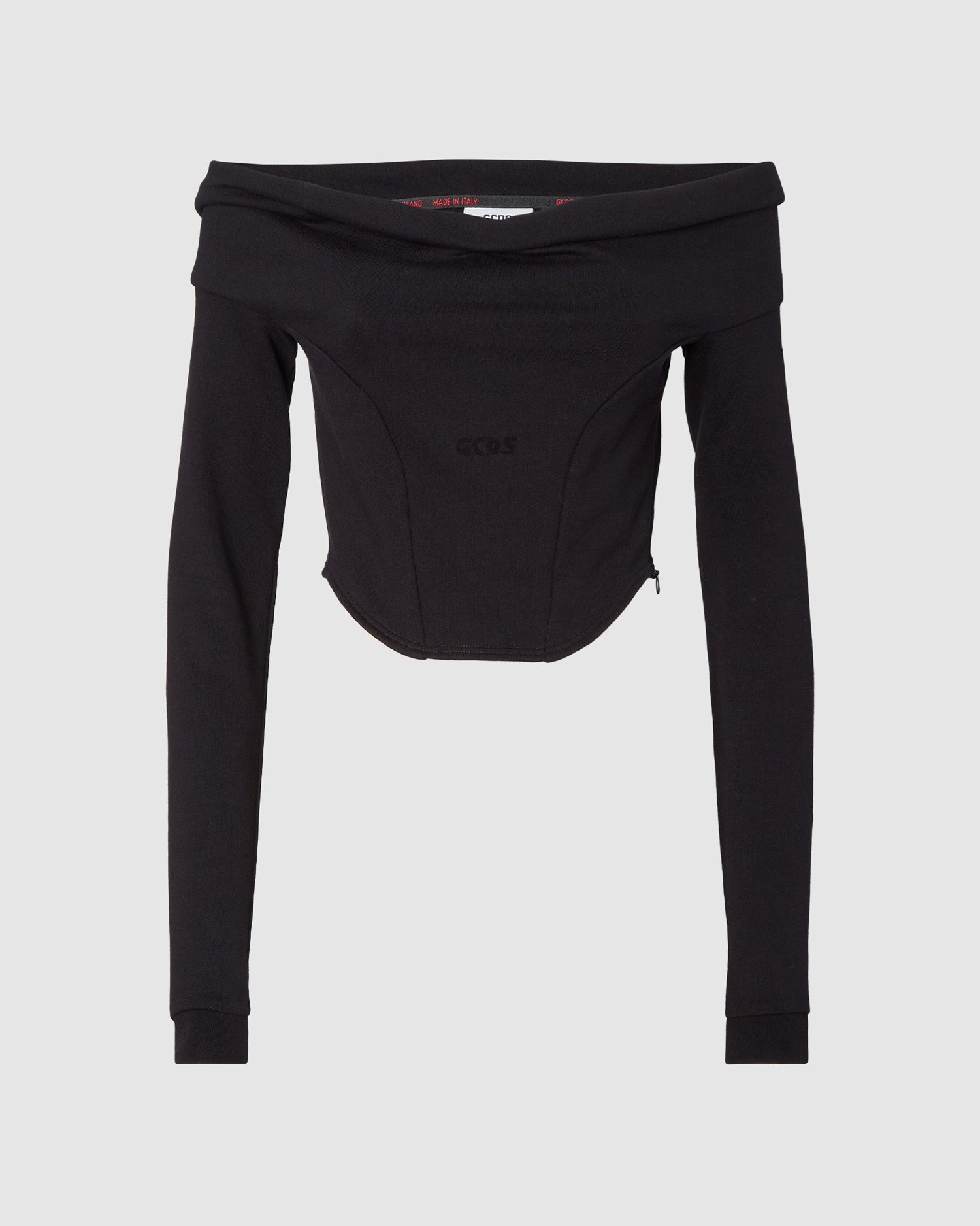 Hauts GCDS Jersey Long Sleeves Top Femme Noir | 876950-UKG