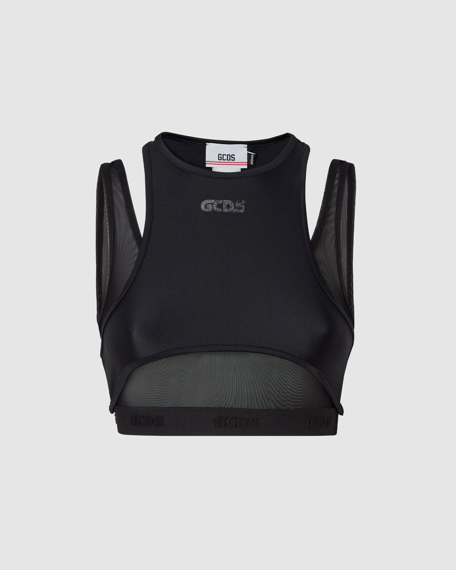 Hauts GCDS Sylvia Combo Sport Top Femme Noir | 109324-URW