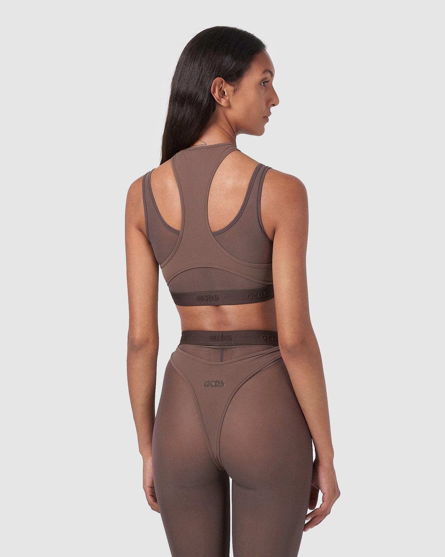 Hauts GCDS Sylvia Combo Sport Top Femme Marron | 703649-YID