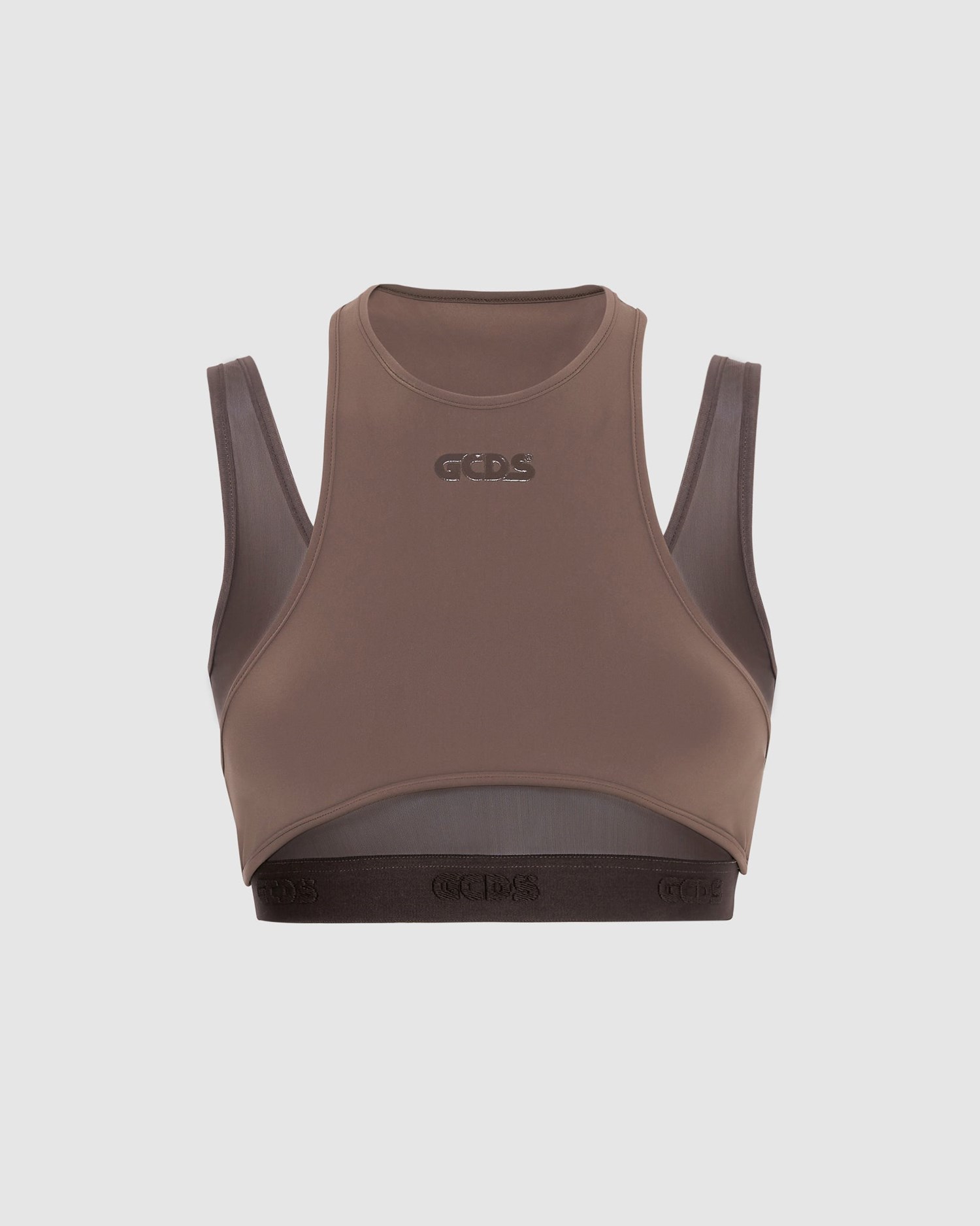 Hauts GCDS Sylvia Combo Sport Top Femme Marron | 703649-YID