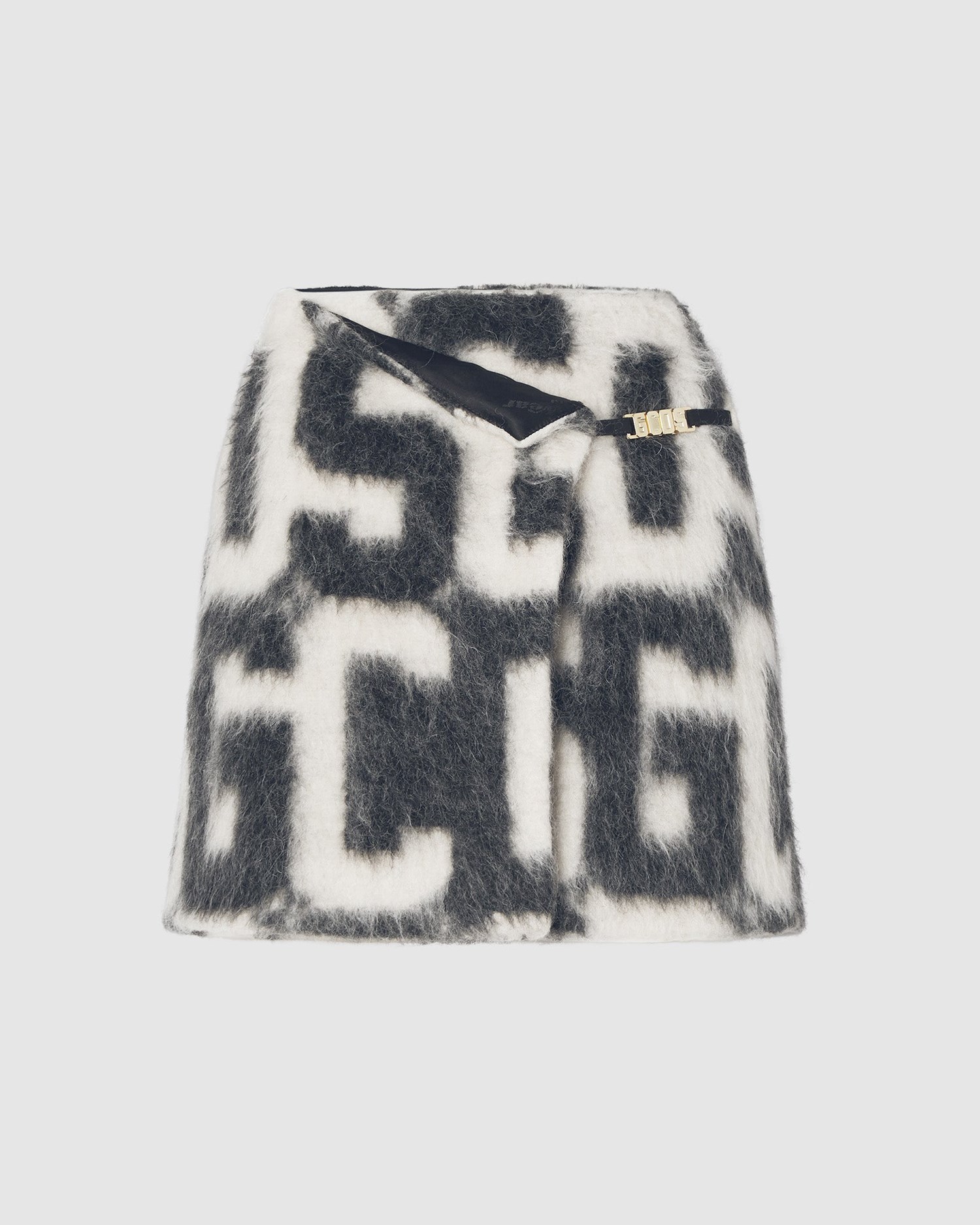 Jupe GCDS Monogram Jacquard Mini Skirt Femme Noir | 486127-YAL
