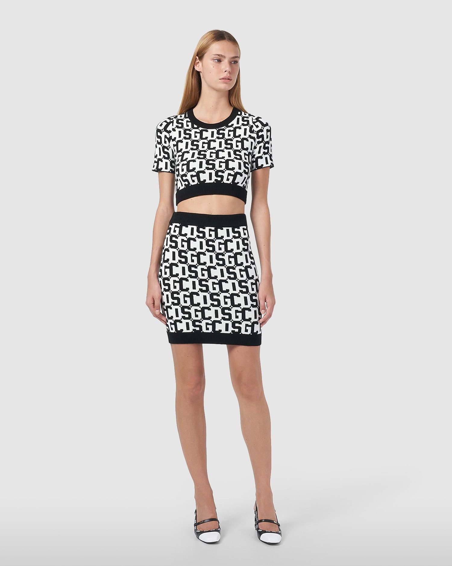Jupe GCDS Monogram Skirt Femme Multicolore | 649523-MIK