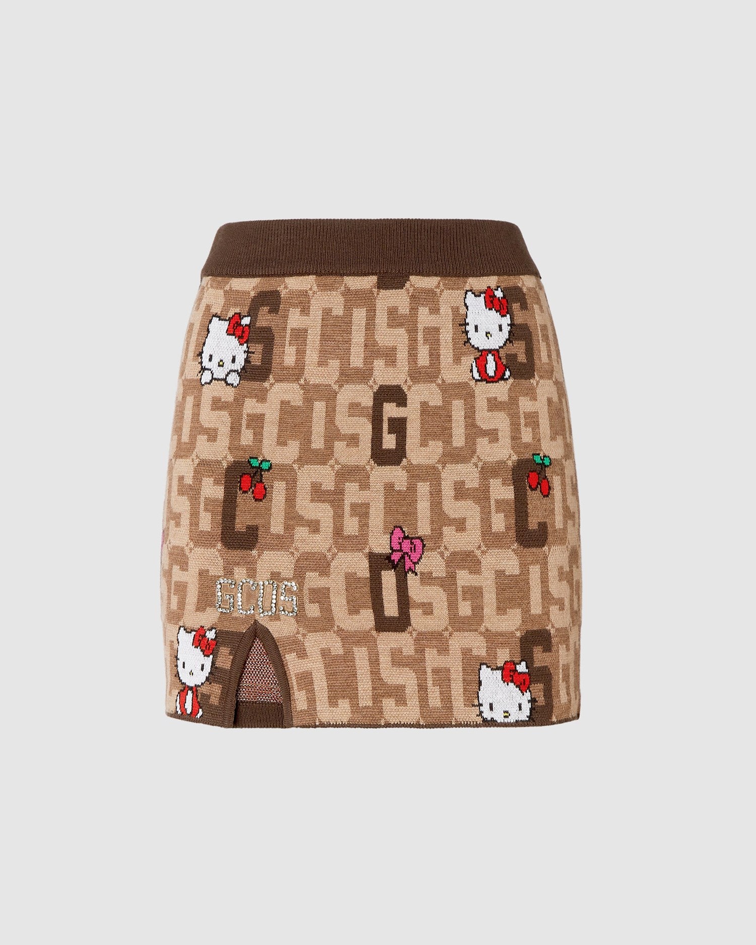 Jupe GCDS Hello Kitty Monogram Mini Skirt Femme Marron | 435908-OVP