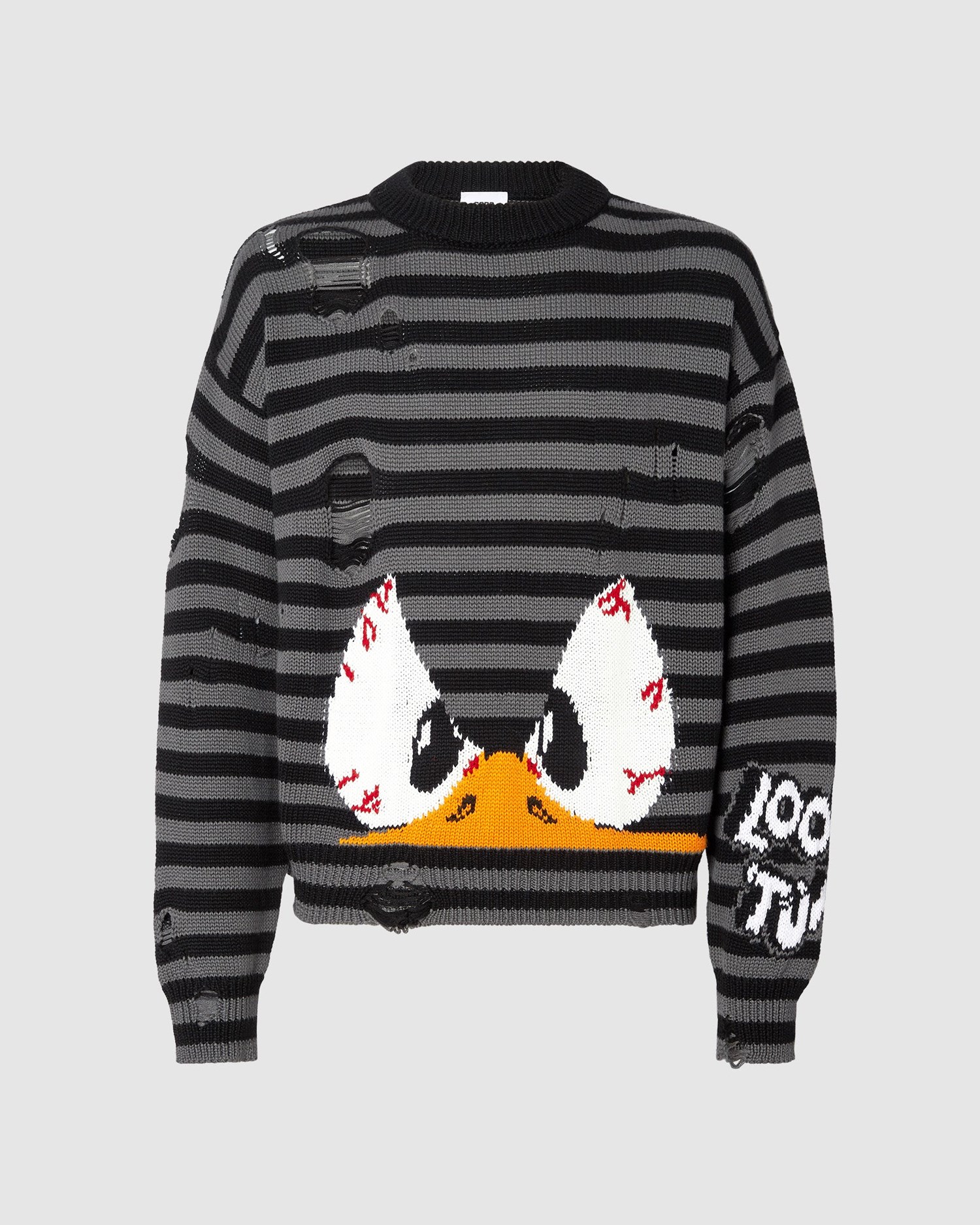 Knitwear GCDS Daffy Duck Pull Homme Noir | 427051-FUO