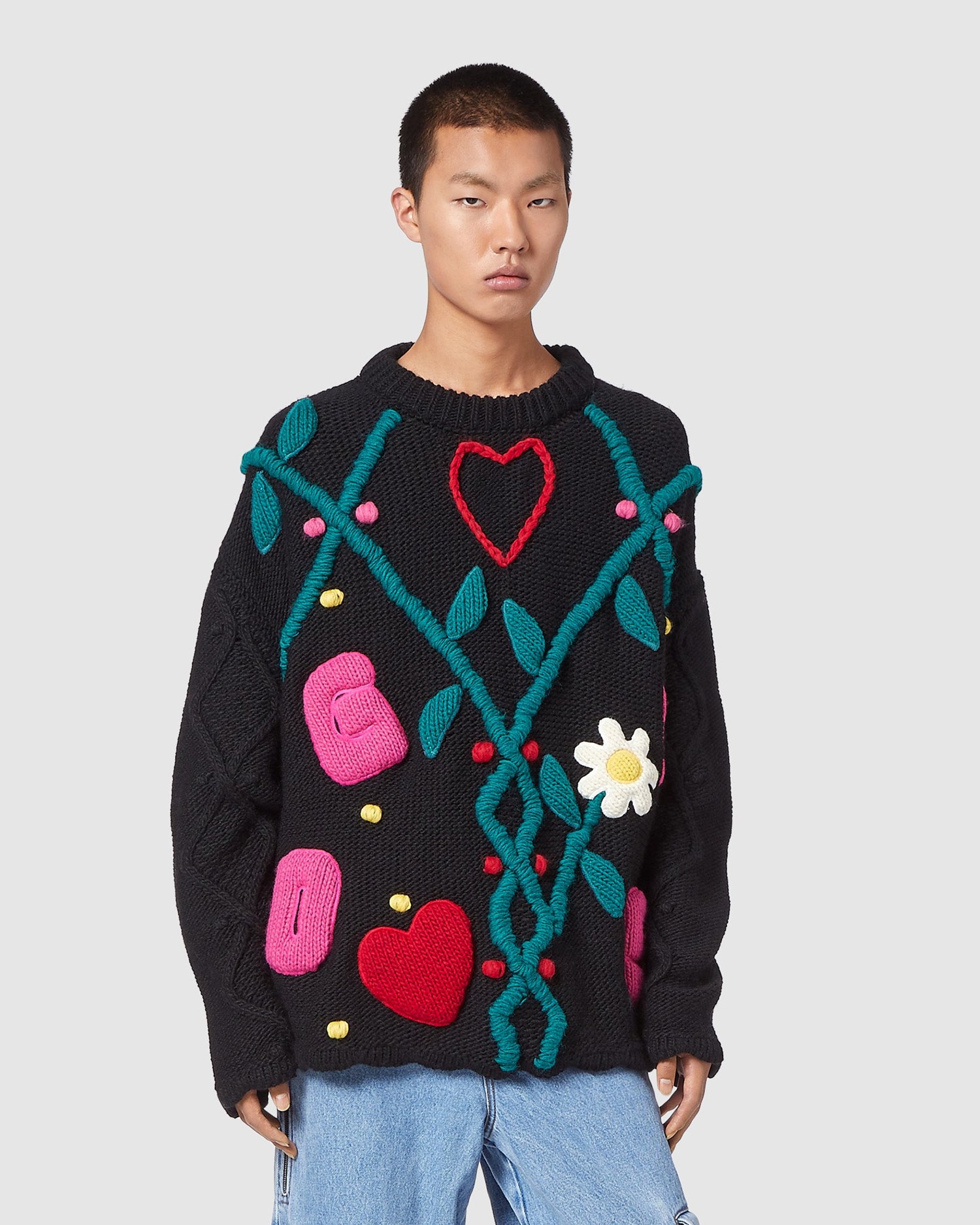 Knitwear GCDS Embroidered Puffy Pull Femme Multicolore | 349571-EUB