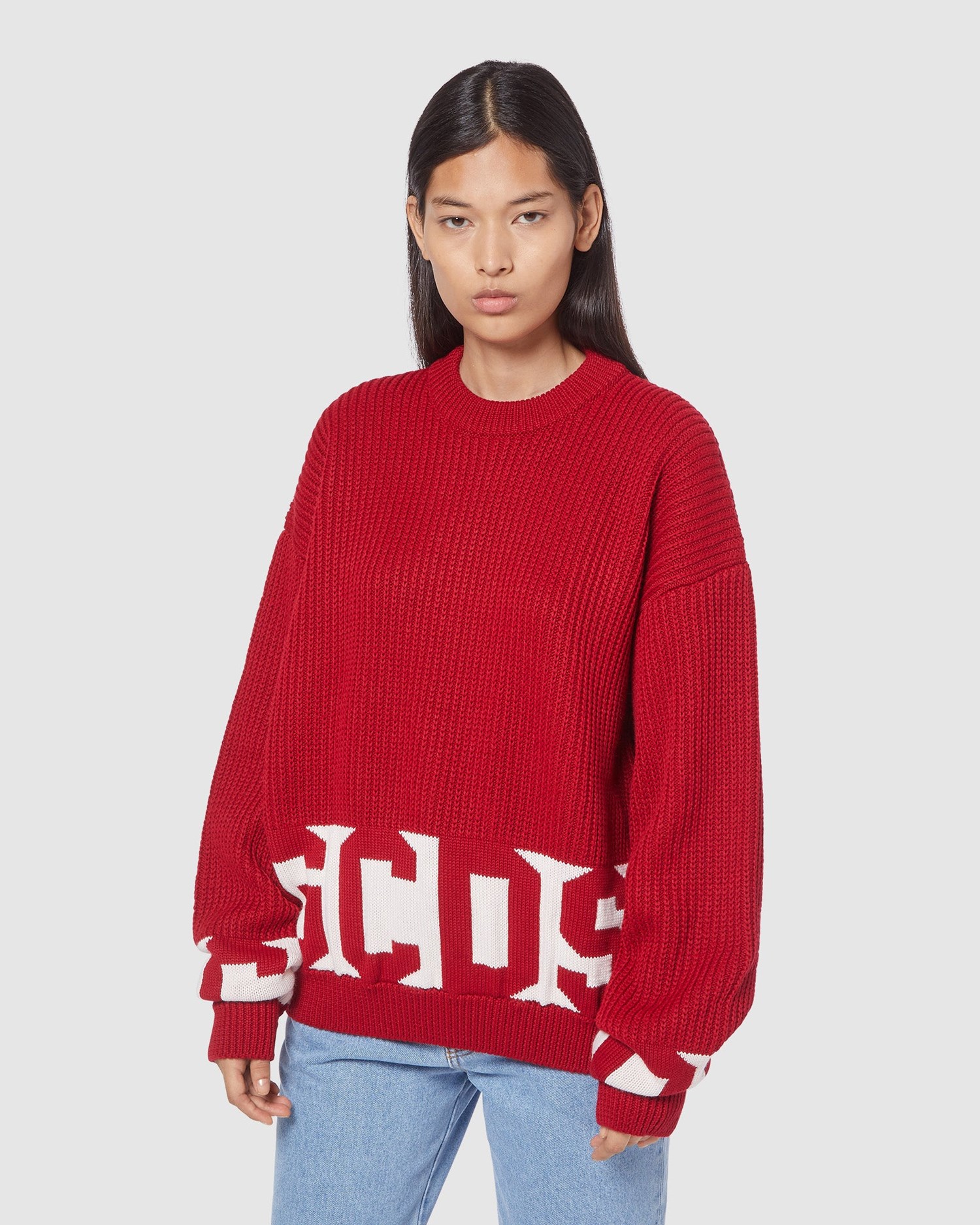 Knitwear GCDS Low Band Pull Femme Rouge | 583697-VYQ