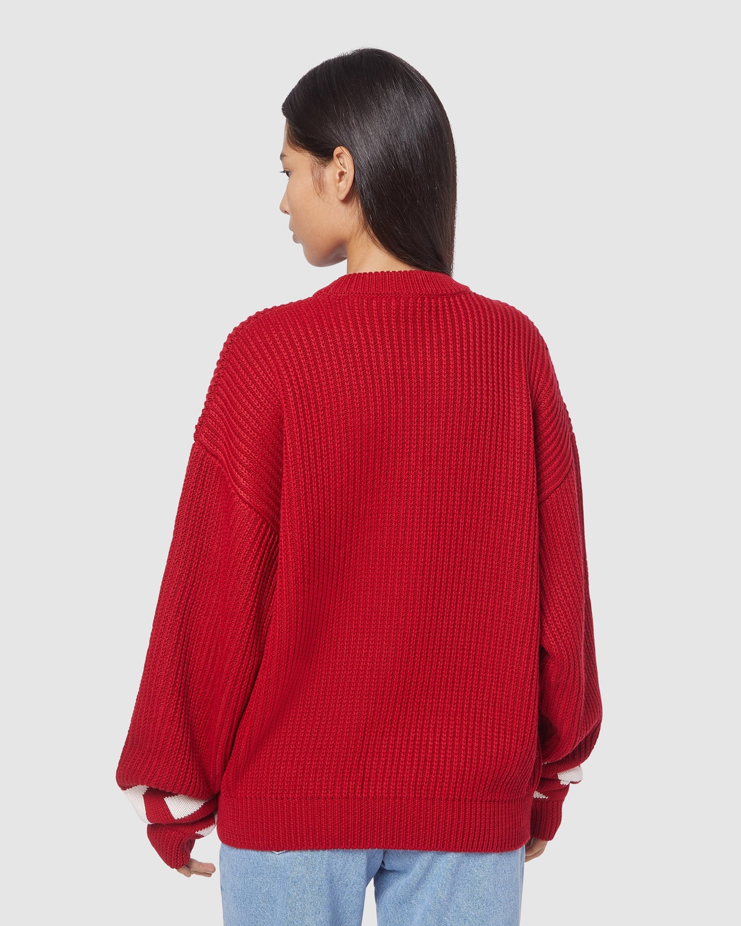 Knitwear GCDS Low Band Pull Femme Rouge | 583697-VYQ