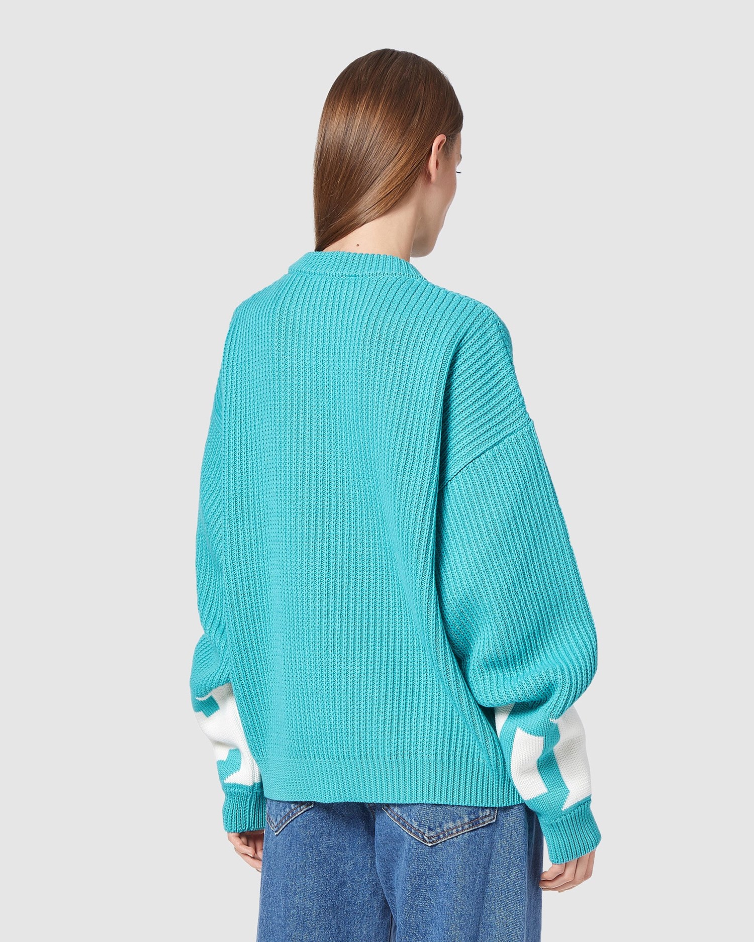 Knitwear GCDS Low Band Pull Homme Aquamarine | 879413-RFV