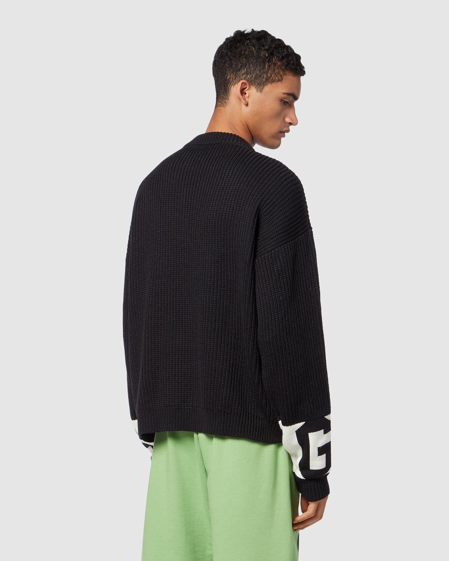 Knitwear GCDS Low Band Pull Homme Noir | 135867-GDV