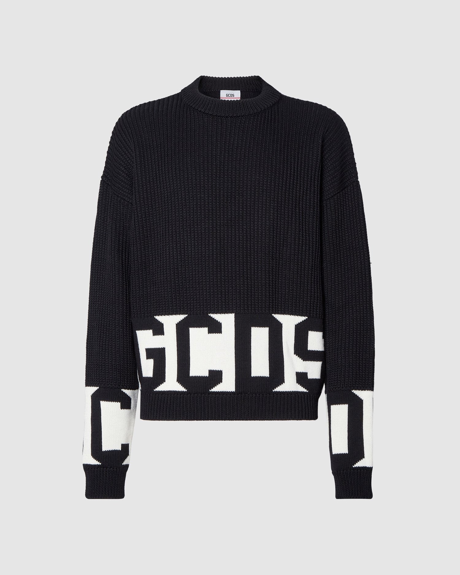 Knitwear GCDS Low Band Pull Homme Noir | 135867-GDV