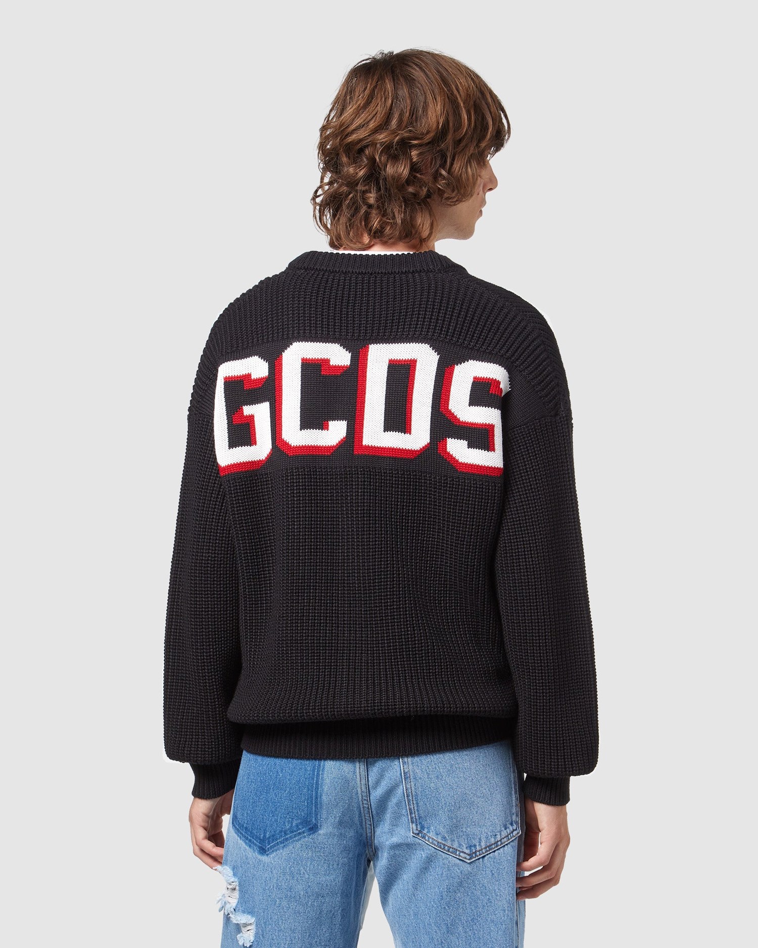 Knitwear GCDS Maxi Cardigan Homme Noir | 360125-ZFL