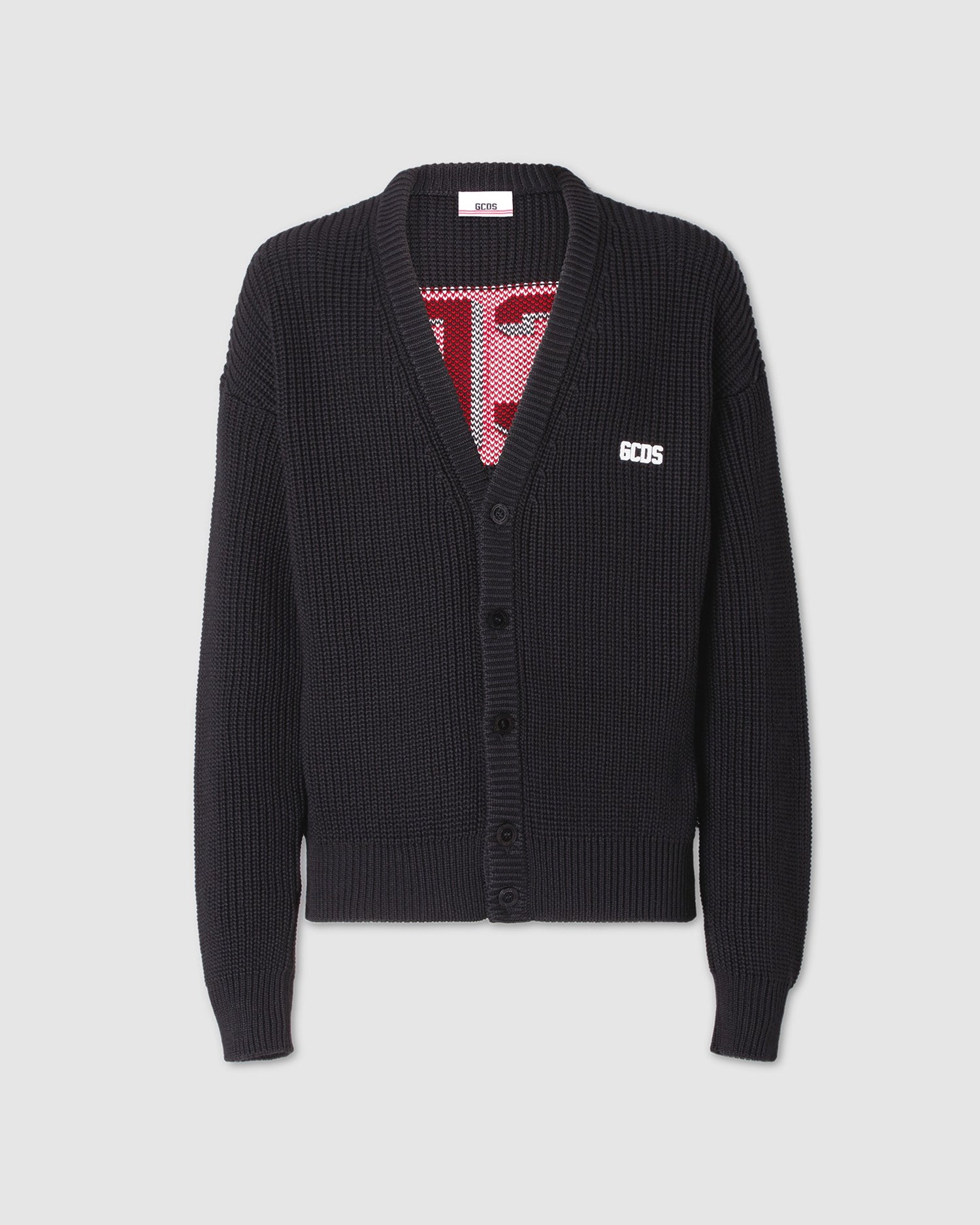 Knitwear GCDS Maxi Cardigan Homme Noir | 360125-ZFL