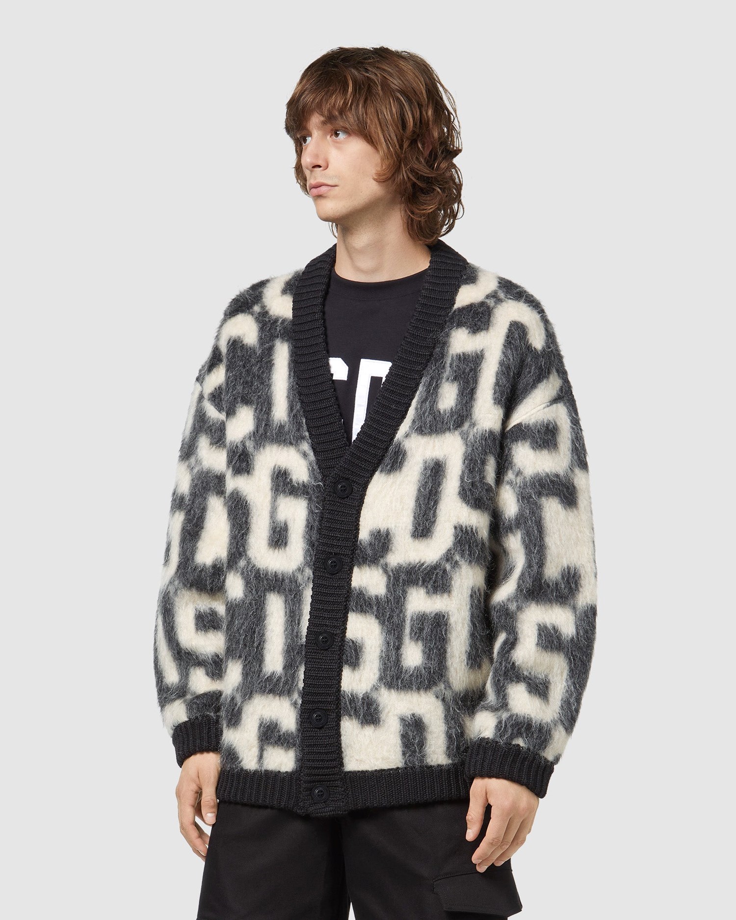 Knitwear GCDS Monogram Cardigan Homme Multicolore | 172563-JAH