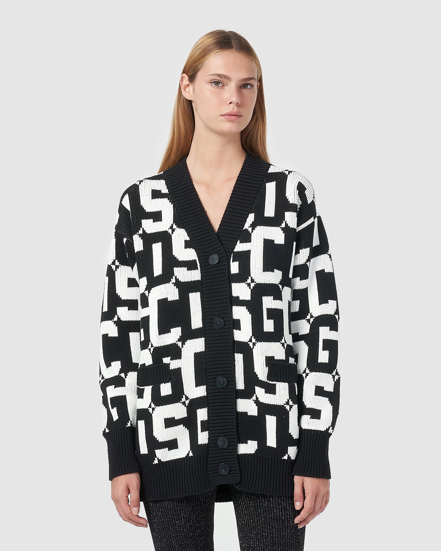 Knitwear GCDS Monogram Cardigan Homme Multicolore | 172563-JAH