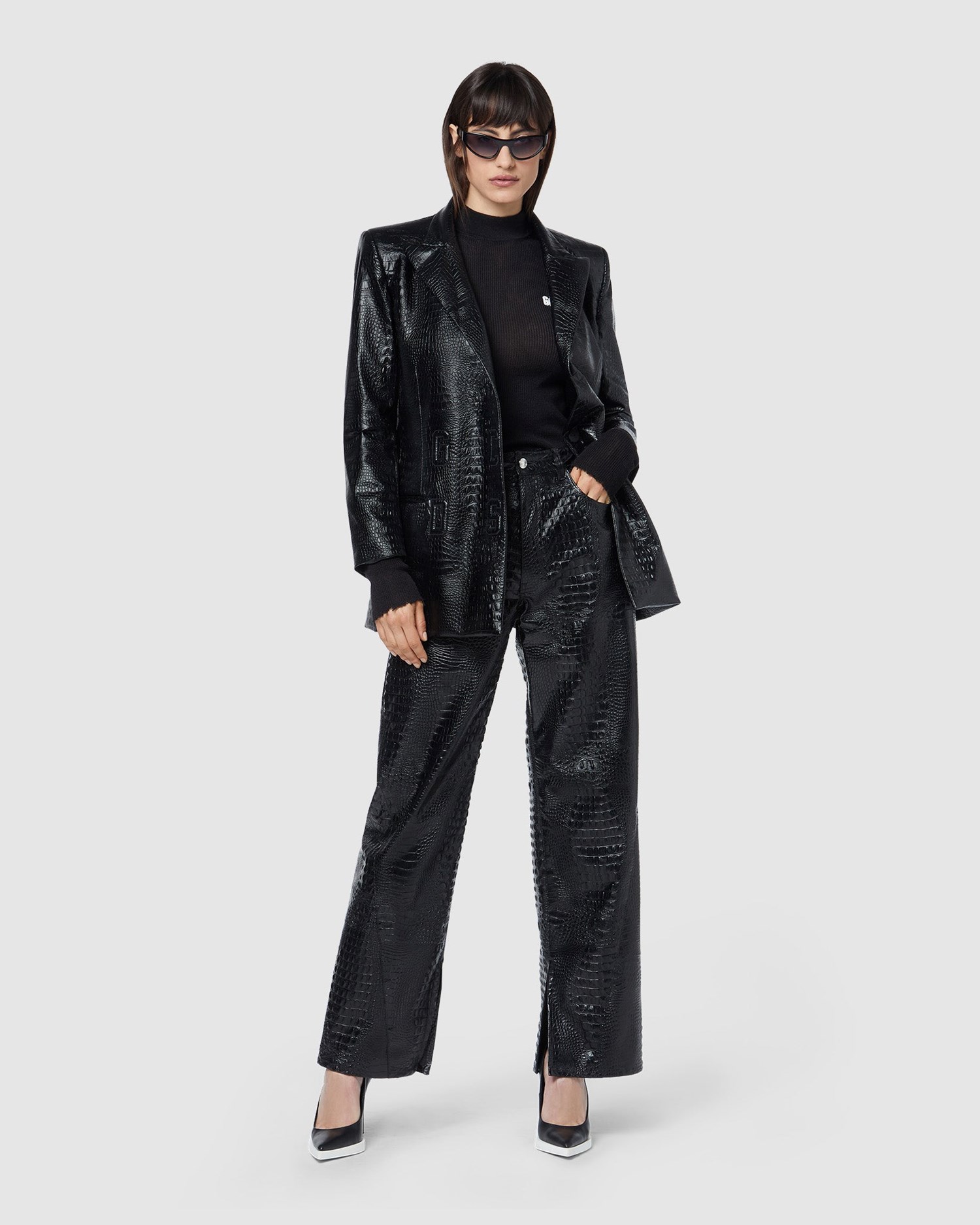 Knitwear GCDS Turtleneck Femme Noir | 279108-ZPH
