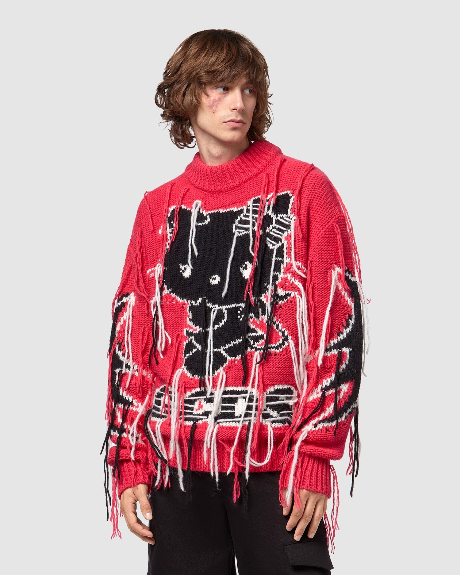 Knitwear GCDS Hello Kitty Laine Blend Pull Homme Noir | 293781-KAN