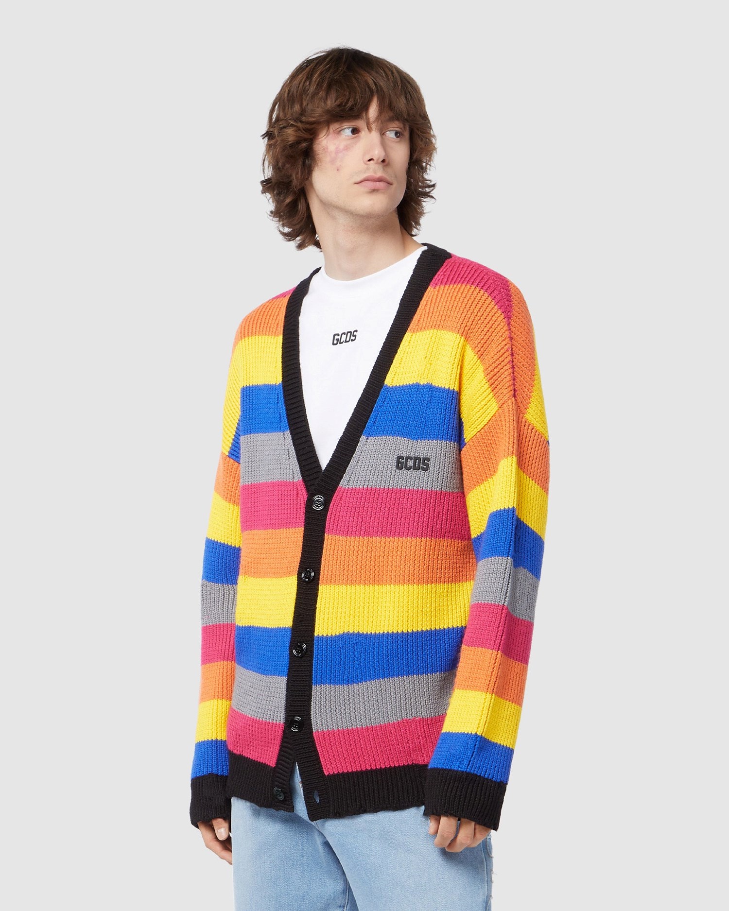Knitwear GCDS Rainbow Cardigan Homme Multicolore | 609351-TRO
