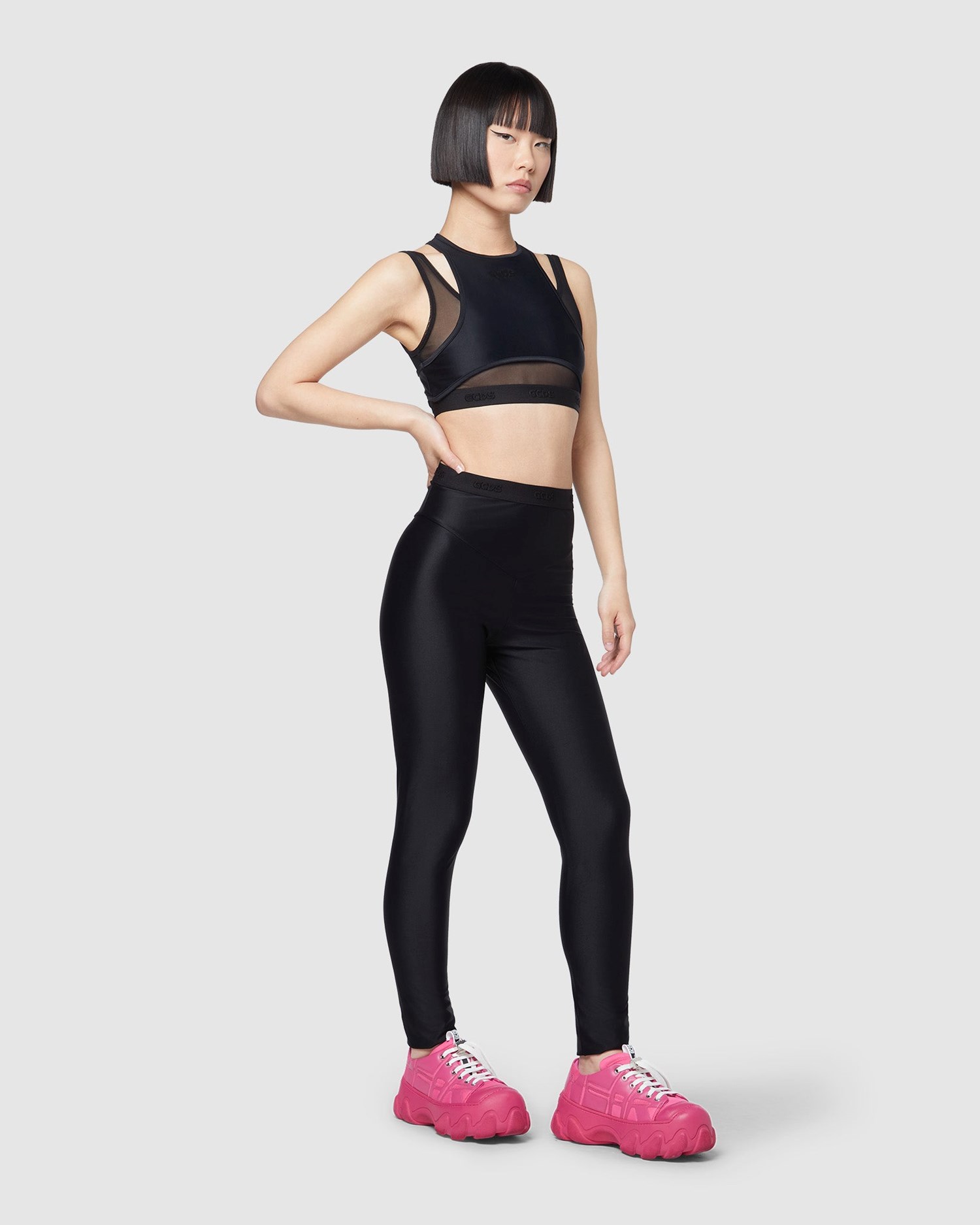 Leggings GCDS Sport Leggings Femme Noir | 968435-NRC
