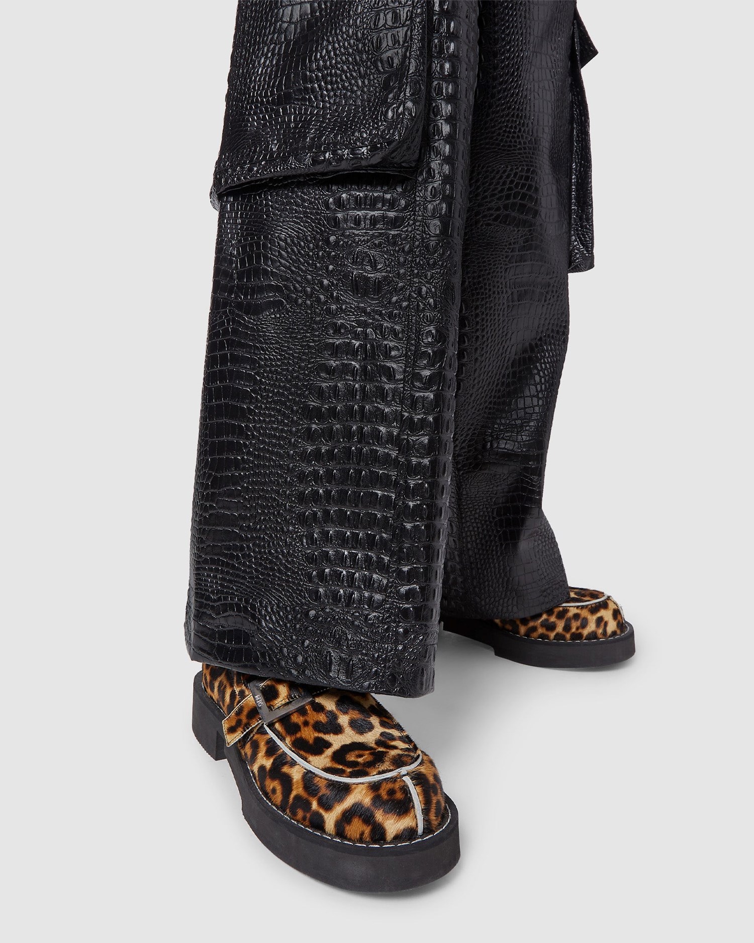 Loafers GCDS X Clarks Leopard Loafers Femme Leopard | 301857-IAK