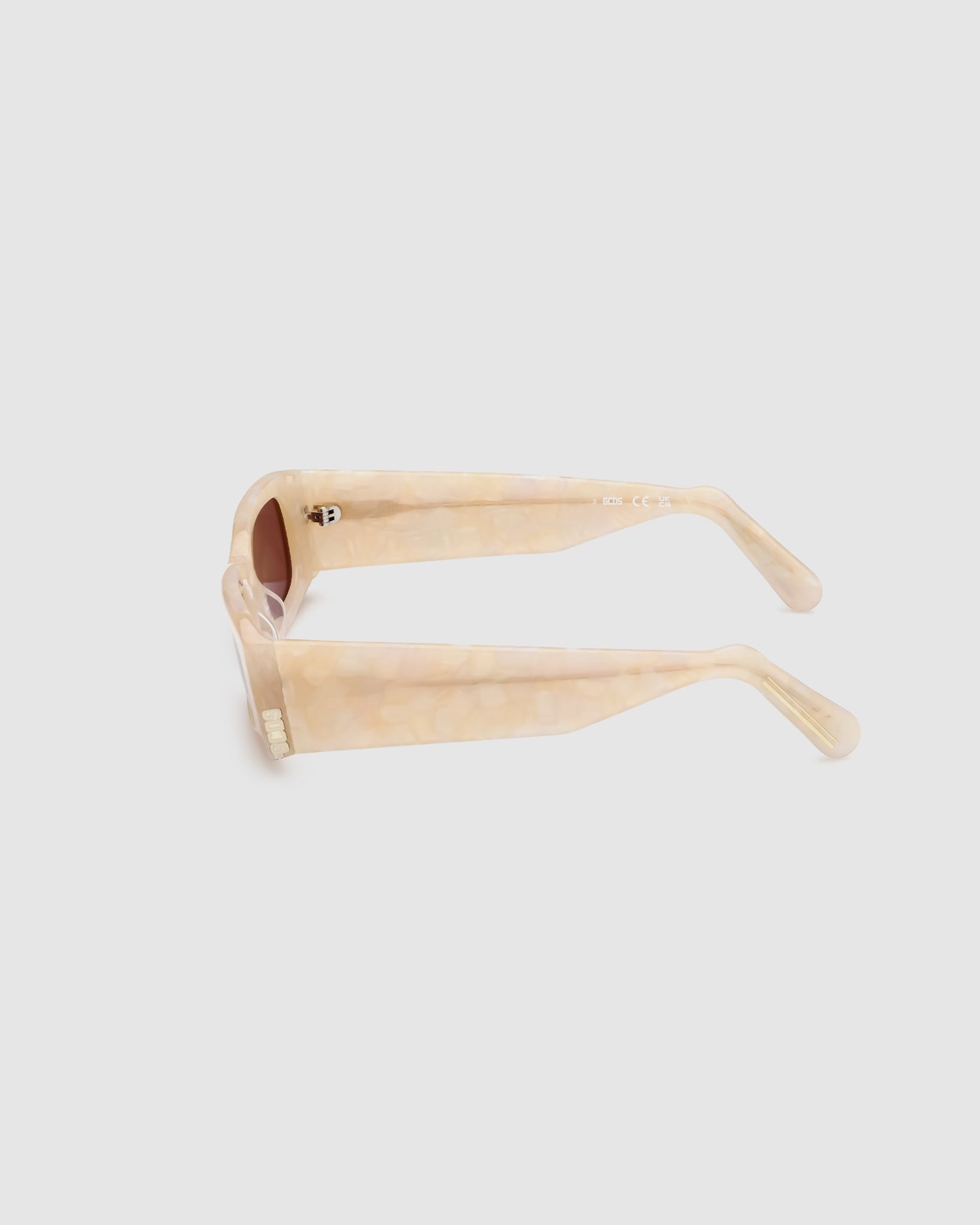 Lunettes de Soleil GCDS Gd0020 Rectangular Sunglasses Homme Beige | 560742-PZJ