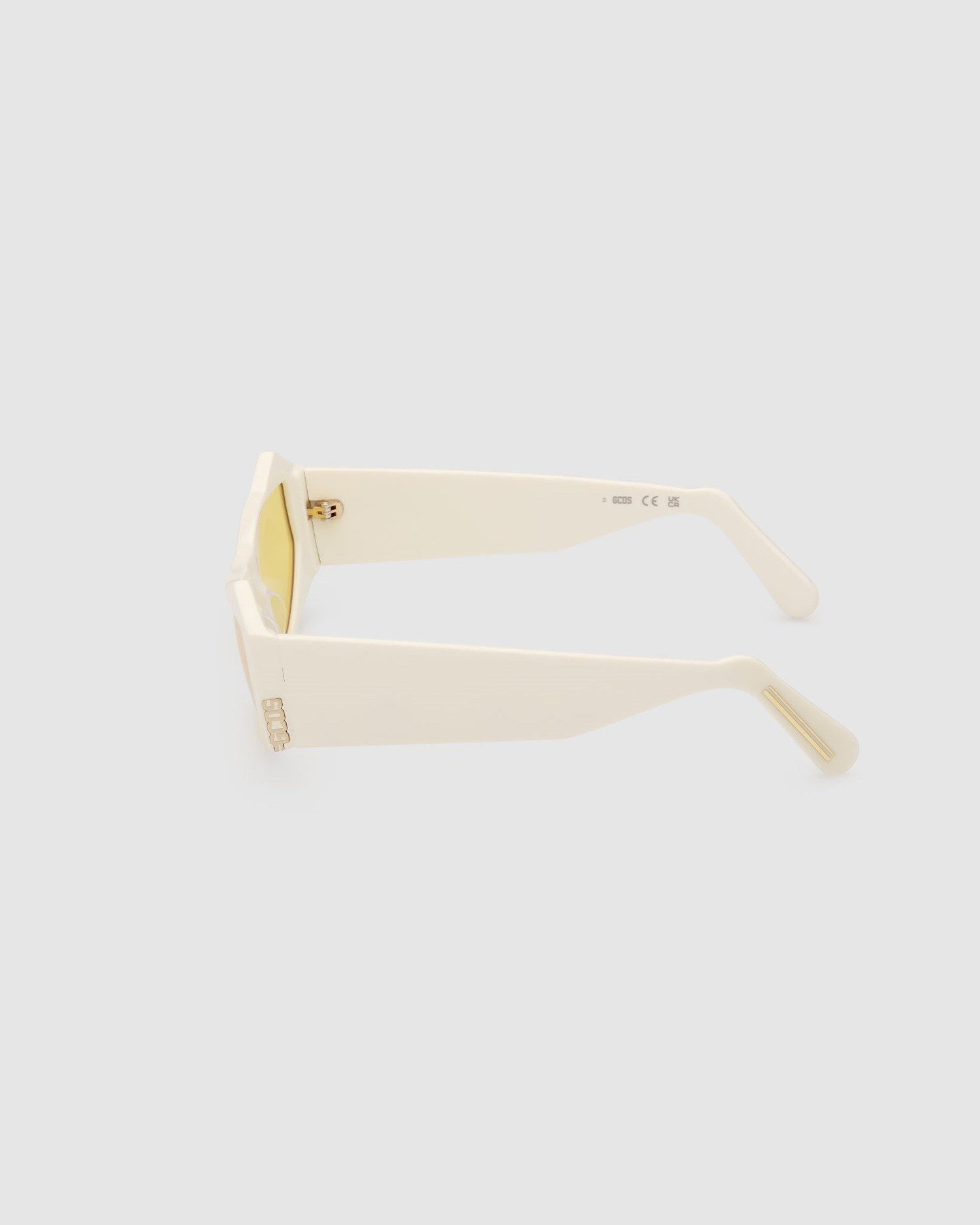 Lunettes de Soleil GCDS Gd0022 Cat-eye Sunglasses Femme Beige | 854069-SRM