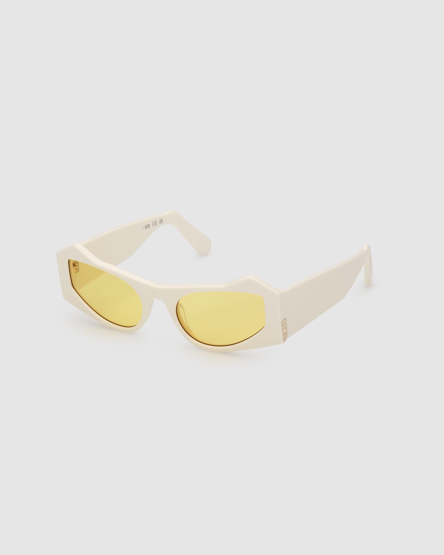 Lunettes de Soleil GCDS Gd0022 Cat-eye Sunglasses Femme Beige | 854069-SRM
