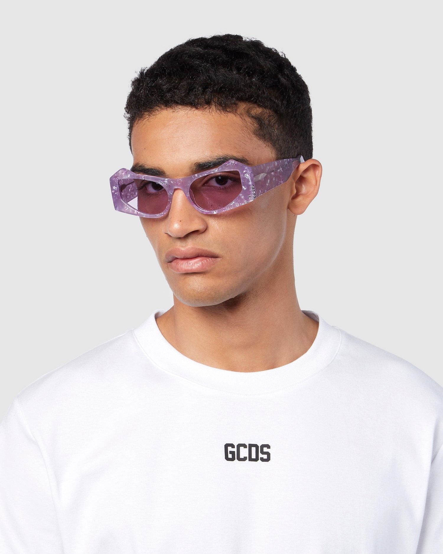 Lunettes de Soleil GCDS Gd0022 Cat-eye Sunglasses Homme Violet | 930421-KIL