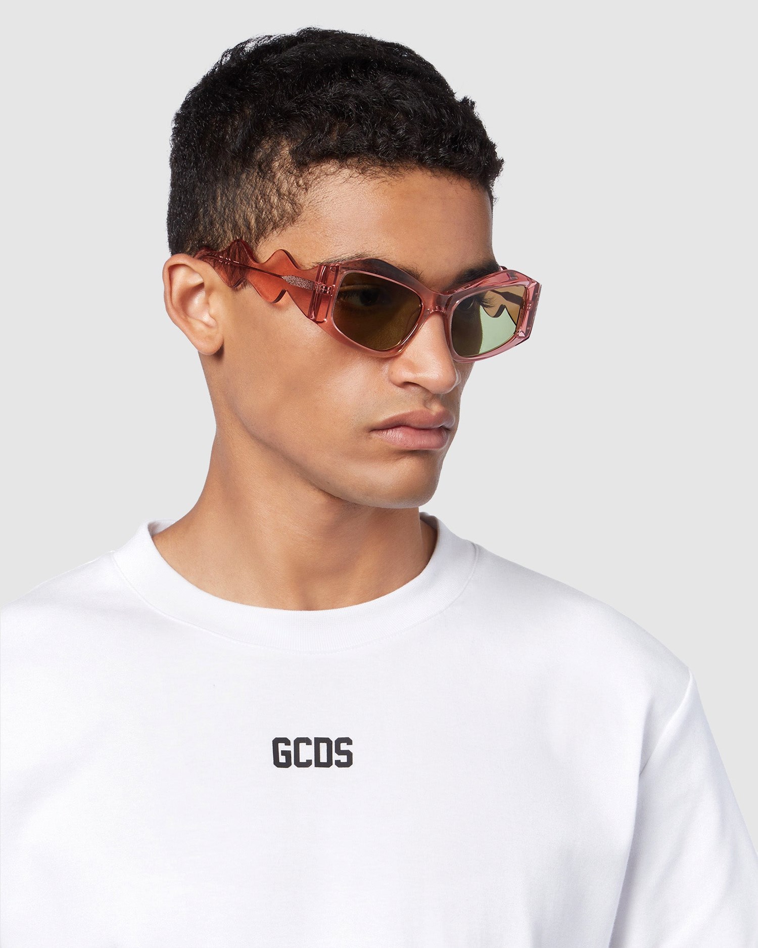 Lunettes de Soleil GCDS Gd0023 Geometric Sunglasses Homme Rose | 176825-OPH