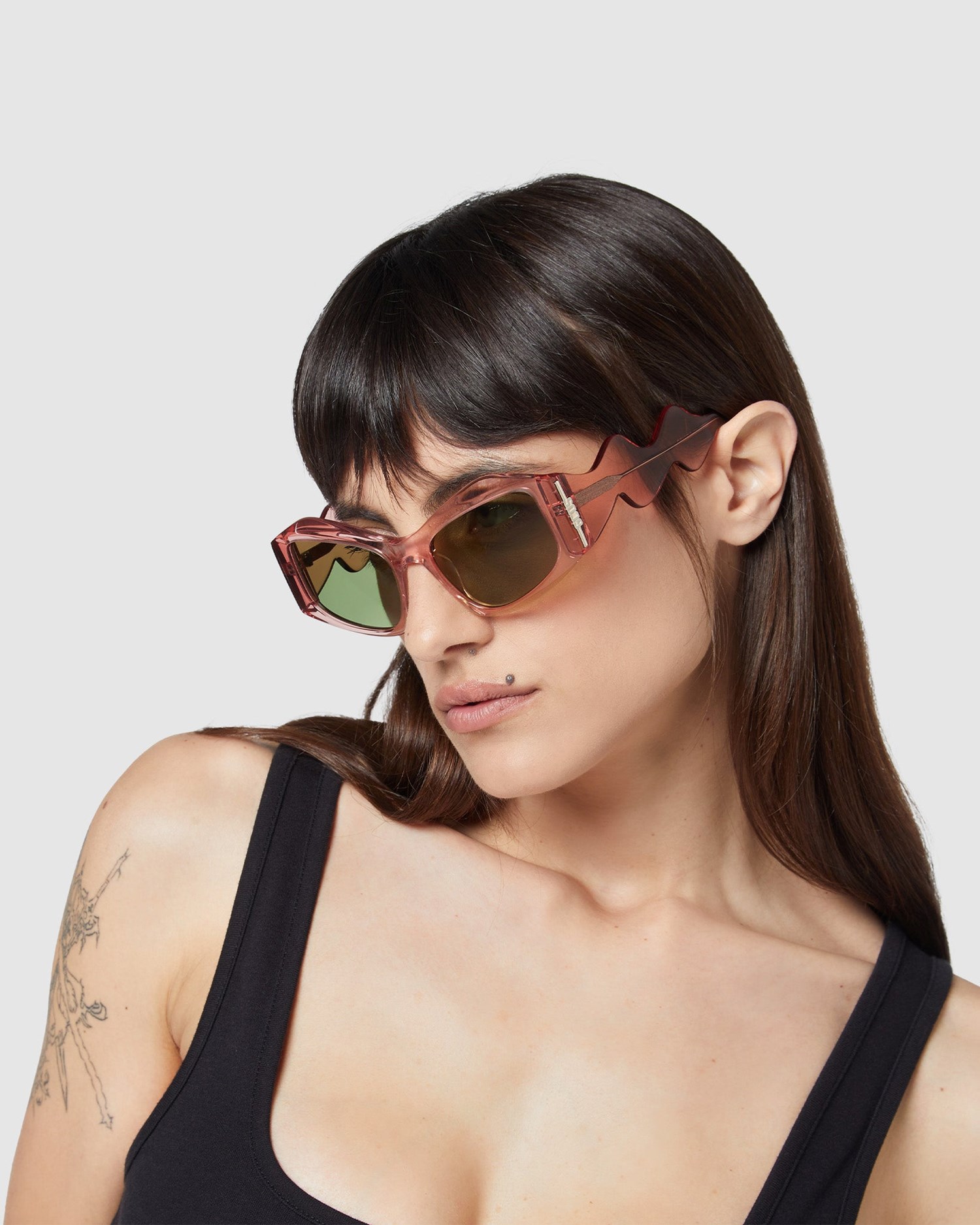 Lunettes de Soleil GCDS Gd0023 Geometric Sunglasses Homme Rose | 176825-OPH