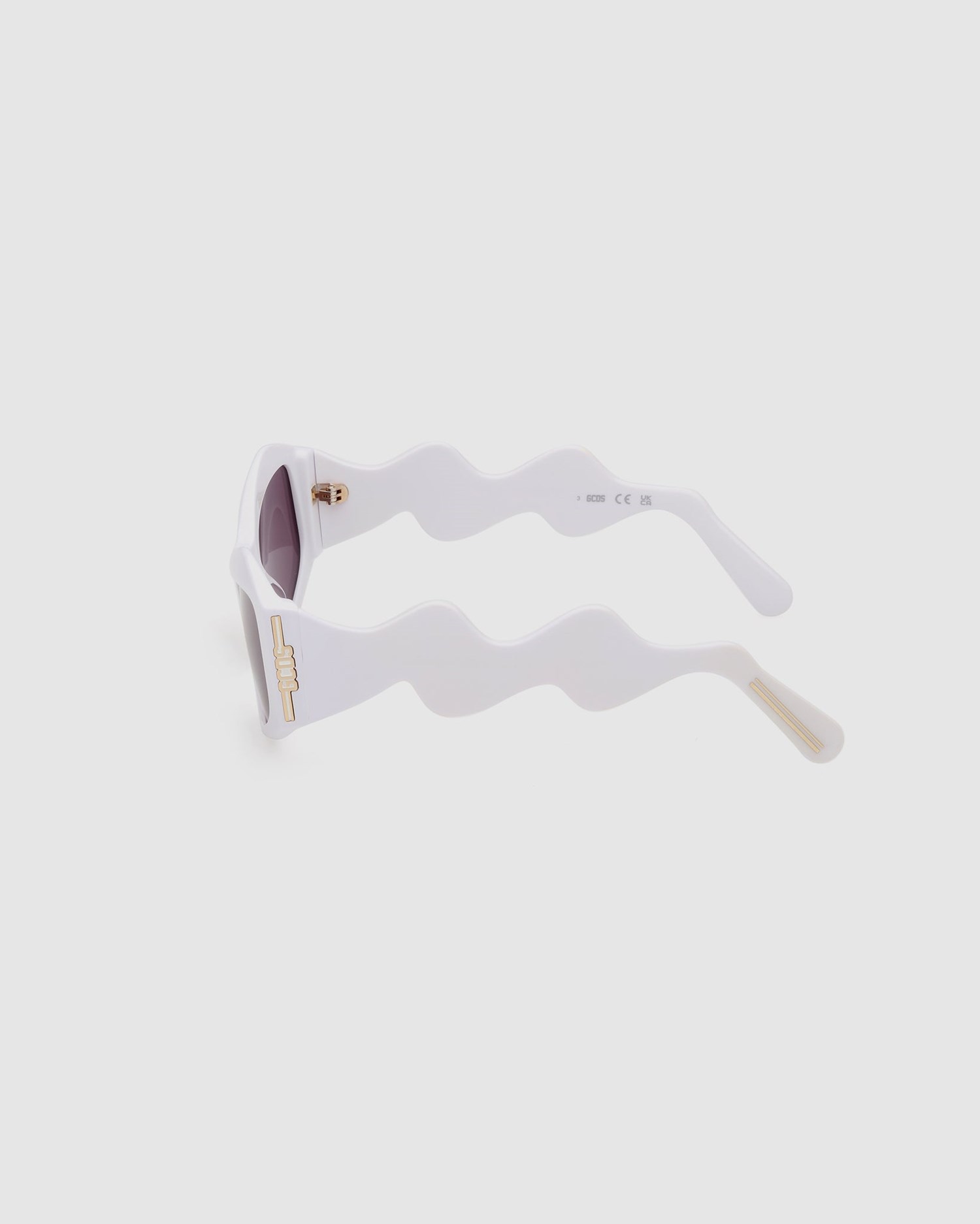 Lunettes de Soleil GCDS Gd0023 Geometric Sunglasses Homme Blanche | 178360-WHV