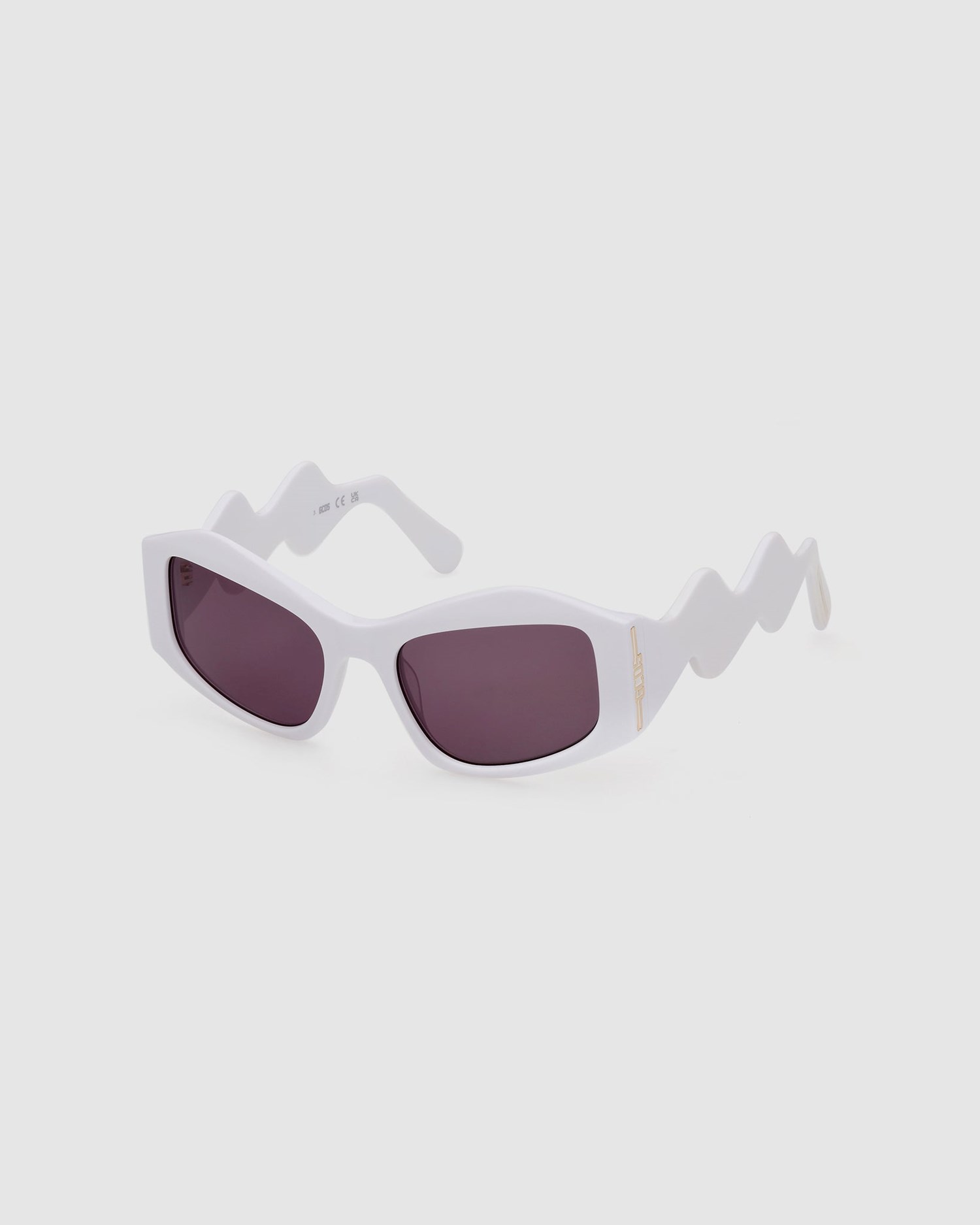 Lunettes de Soleil GCDS Gd0023 Geometric Sunglasses Homme Blanche | 178360-WHV
