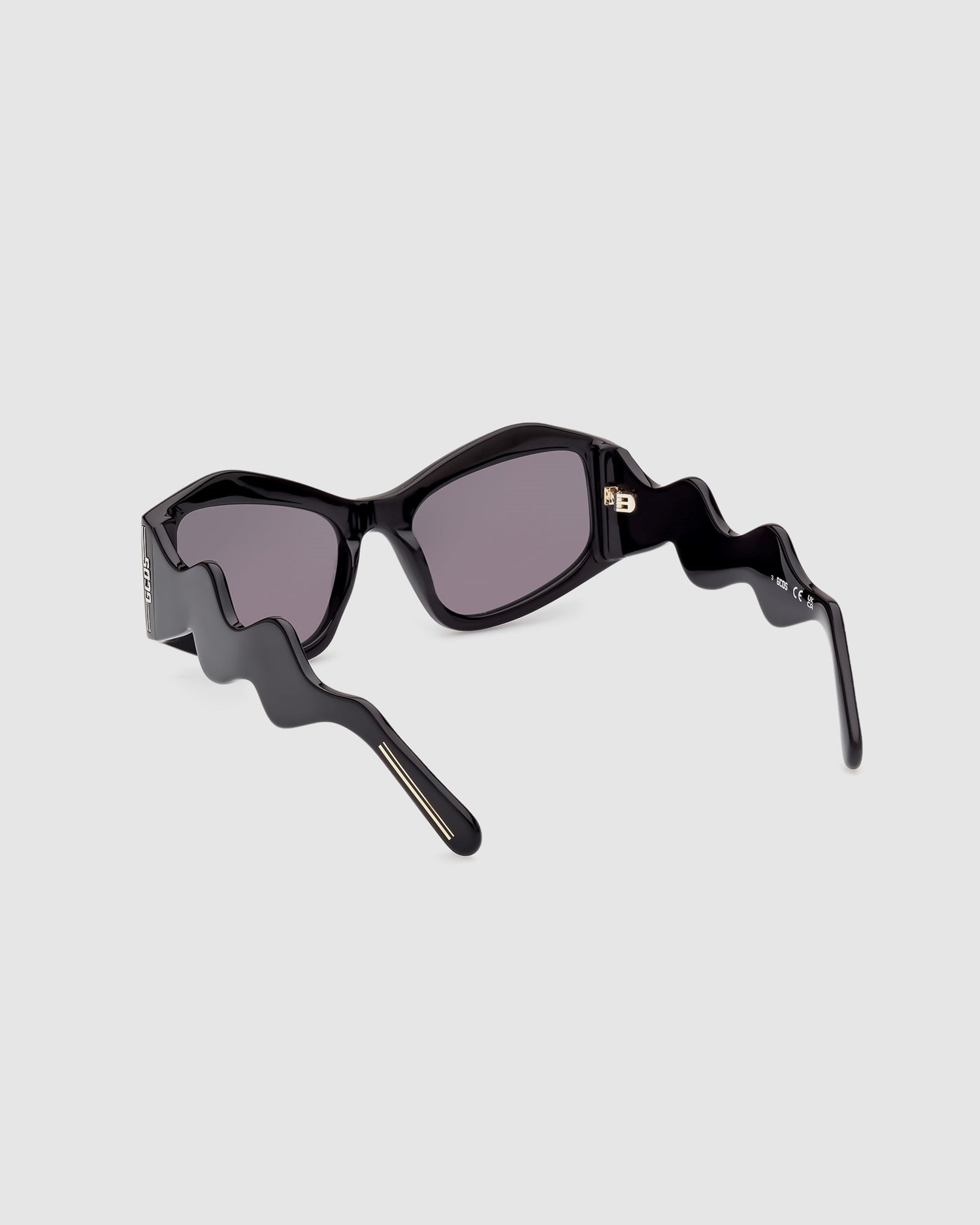 Lunettes de Soleil GCDS Gd0023 Geometric Sunglasses Femme Noir | 381602-SHI
