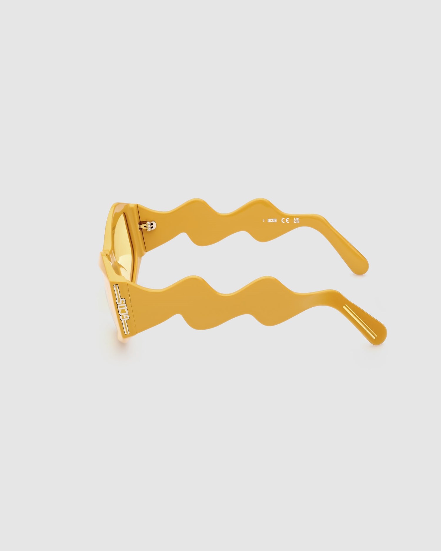Lunettes de Soleil GCDS Gd0023 Geometric Sunglasses Homme Jaune | 795638-BWL