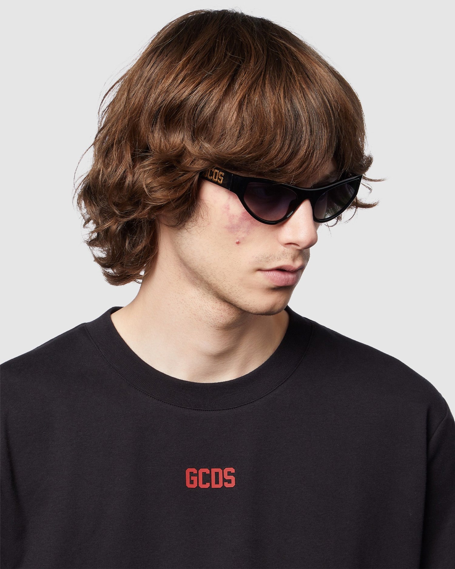 Lunettes de Soleil GCDS Gd0024 Cat-eye Sunglasses Homme Noir | 192567-ZFN