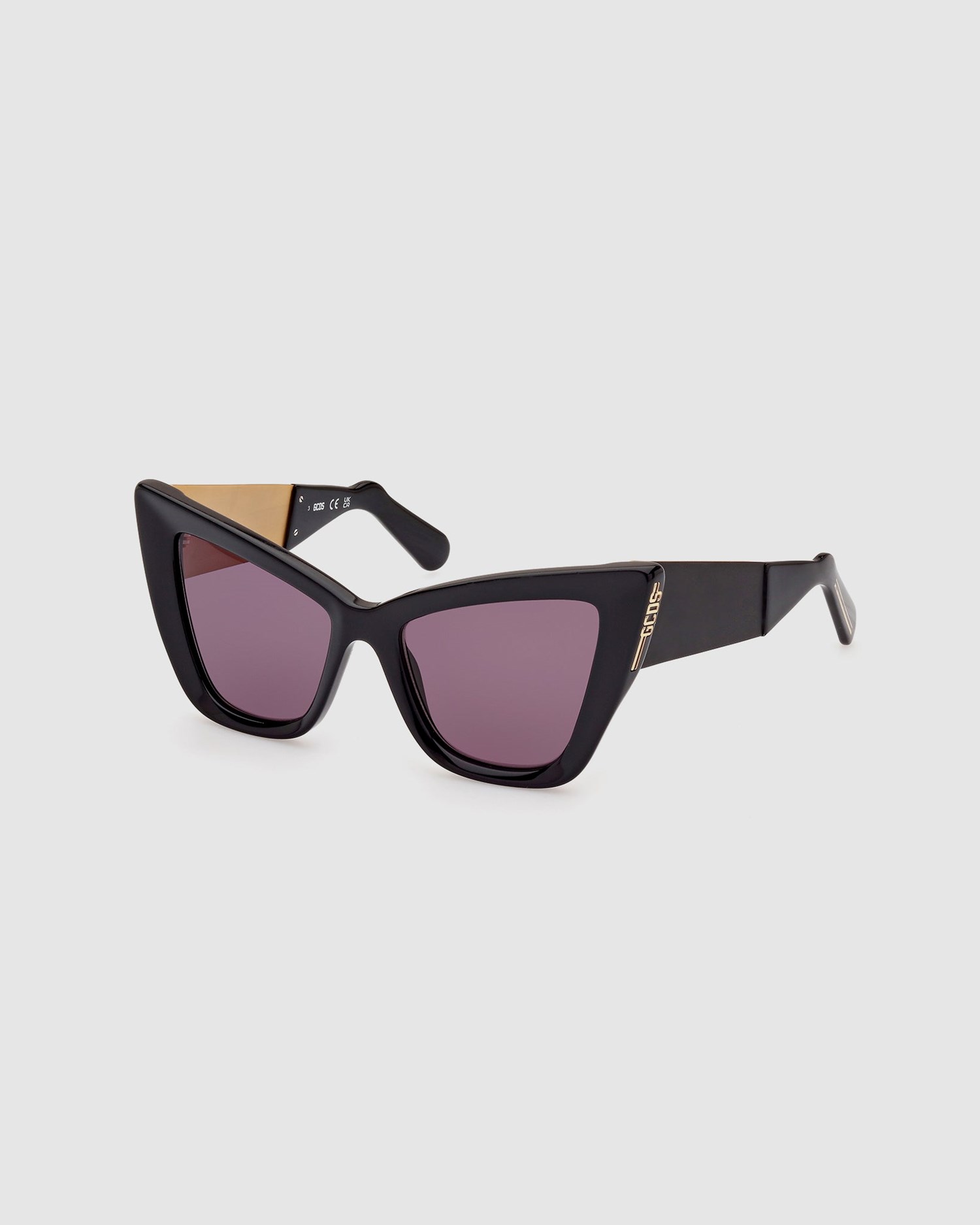 Lunettes de Soleil GCDS Gd0026 Cat-eye Sunglasses Femme Noir | 508734-DRF
